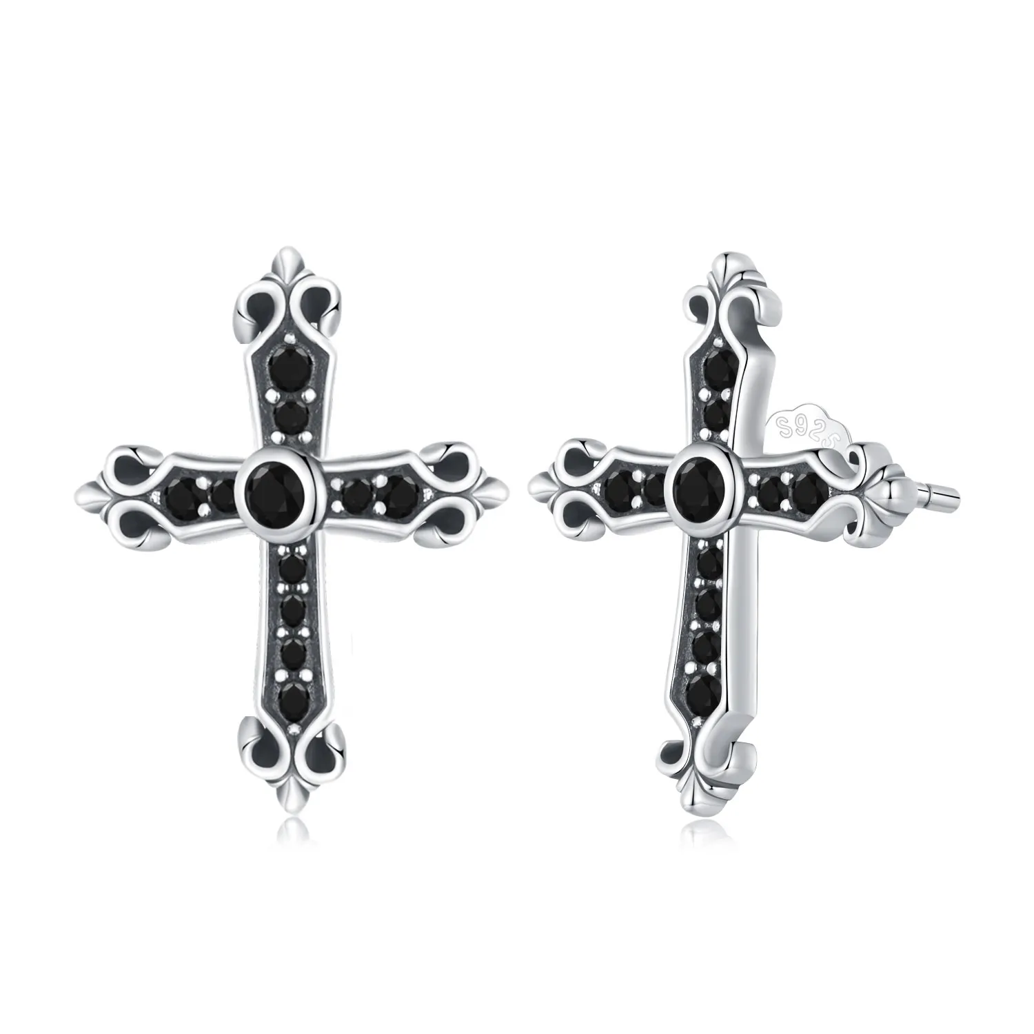 pandora style vintage cross studs øredobber sce1655