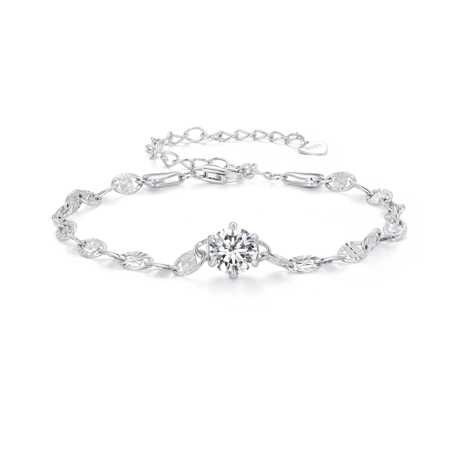 pandora style zircon fine sparkle chain armbånd bsb142