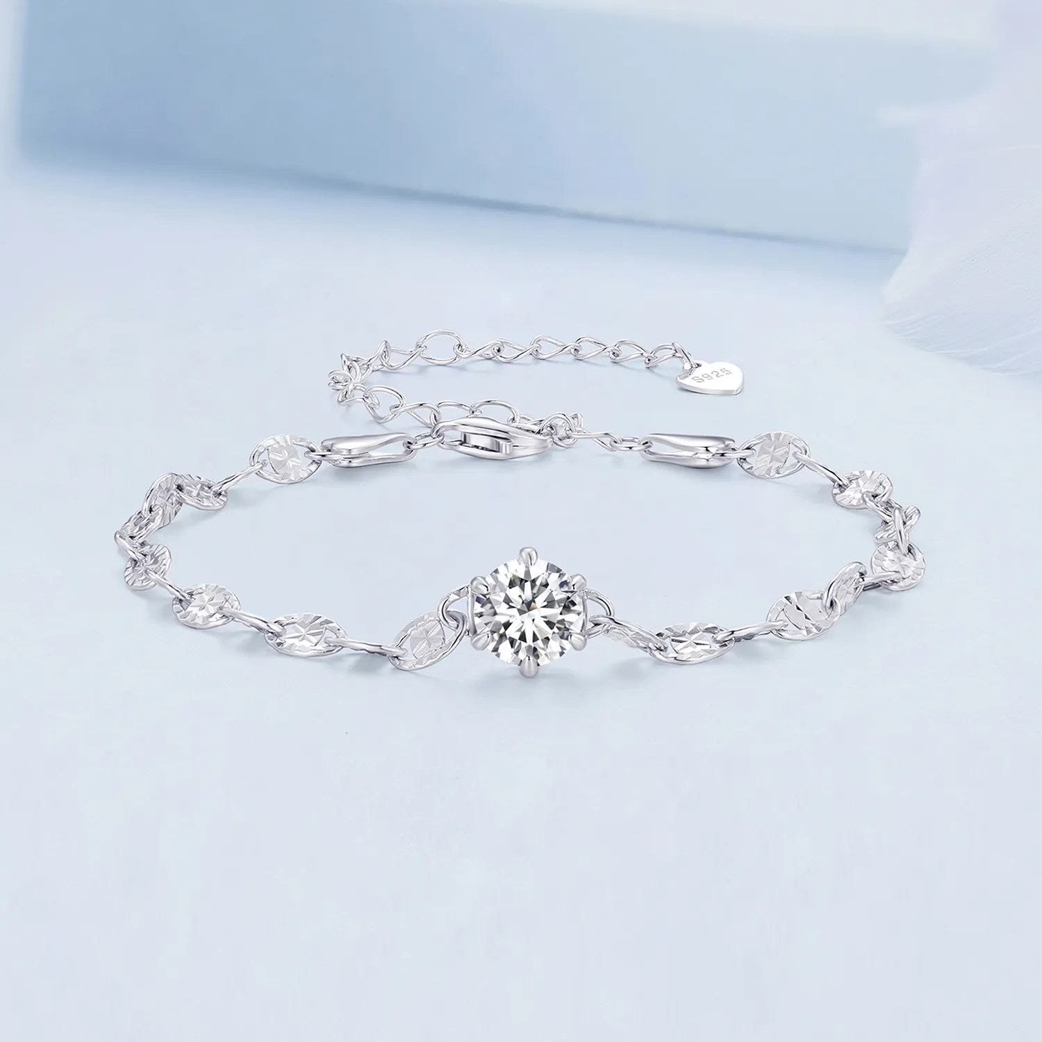 Pandora Style Zircon Fine Sparkle Chain Armbånd - BSB142