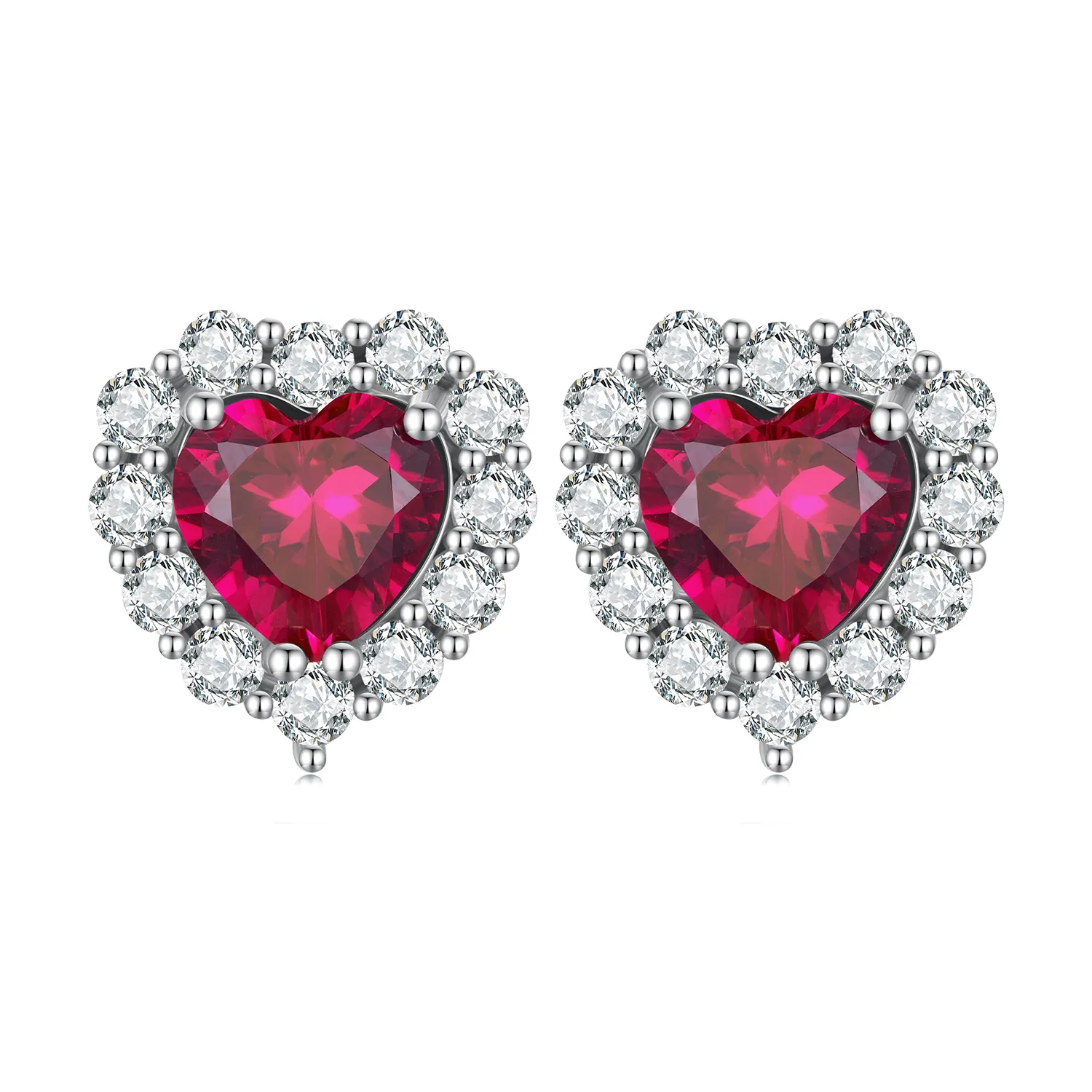 pandora style zircon love studs øredobber sce1577