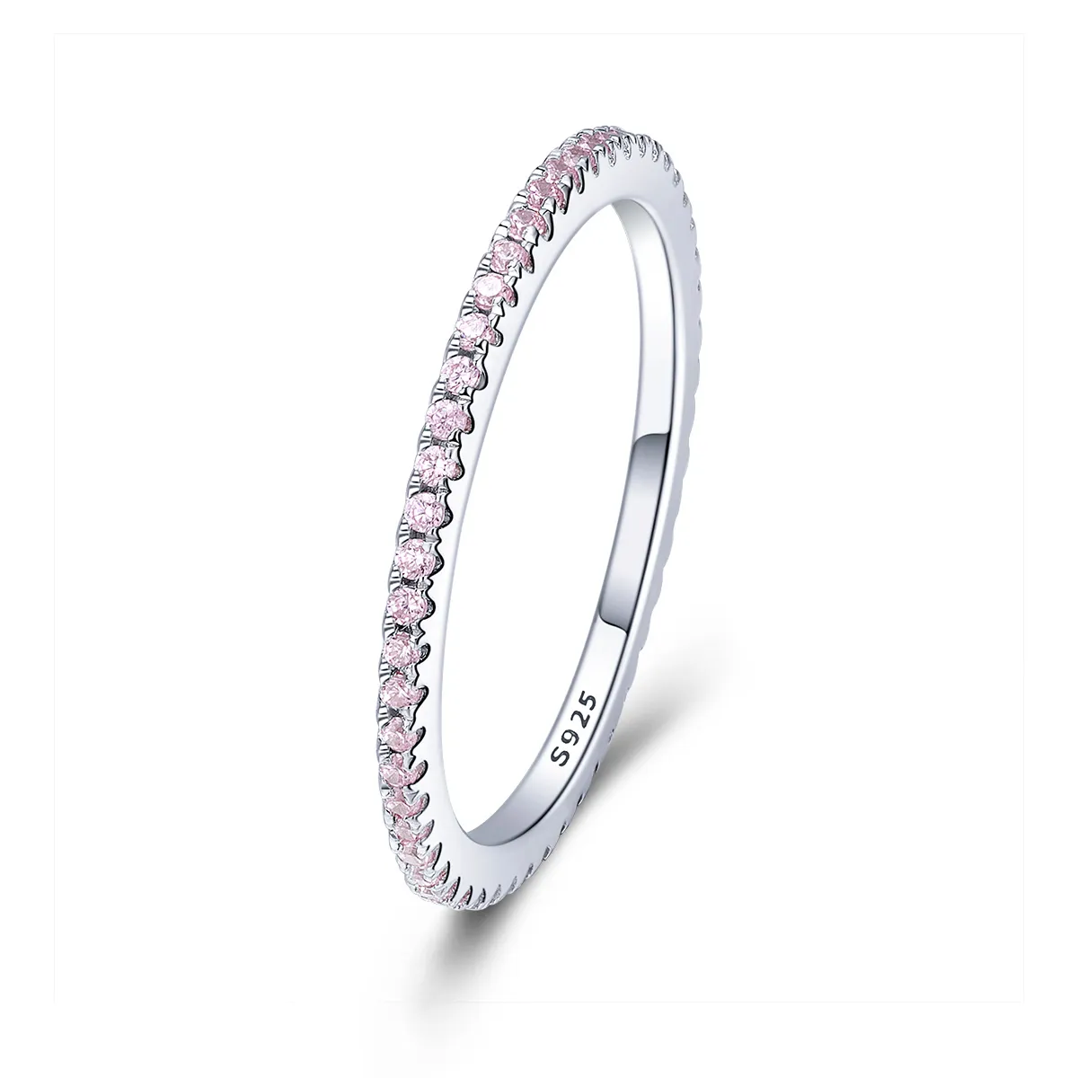 Pandora-stil rosa diamantring - SCR066-J