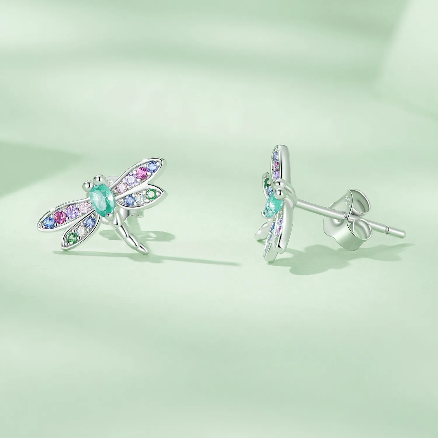 Øredobber i Pandora-stil Dragonfly Studs - BSE795