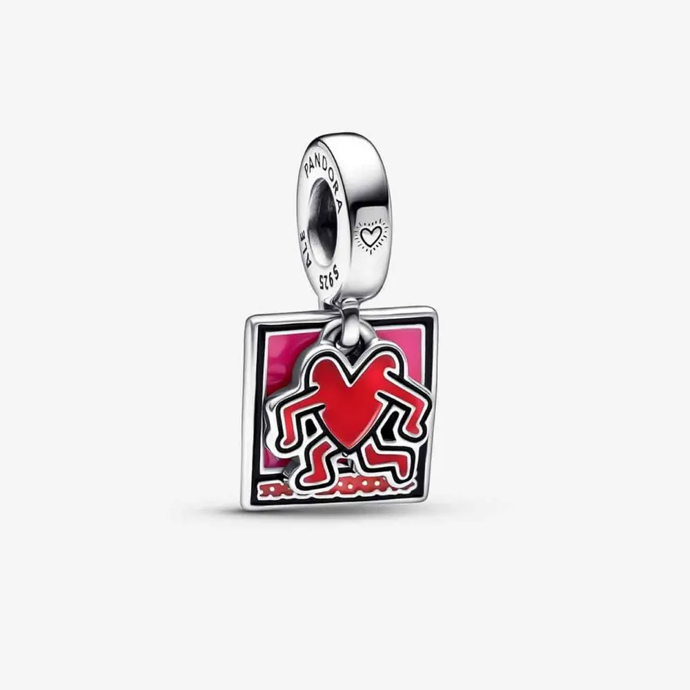 Keith Haring™ x Pandora Gående Hjerte Dobbel Hengende Charm - 792216C01