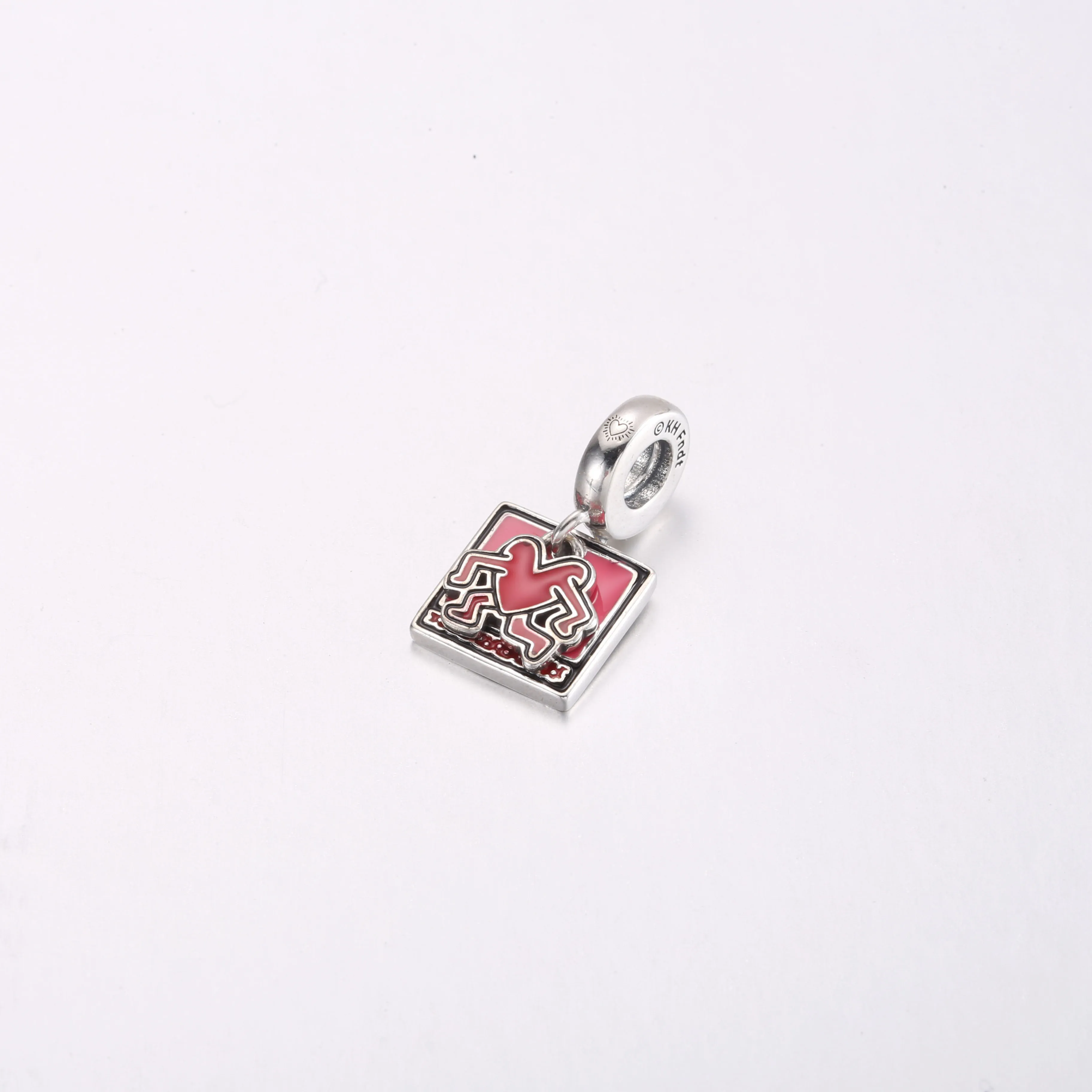 Keith Haring™ x Pandora Gående Hjerte Dobbel Hengende Charm - 792216C01