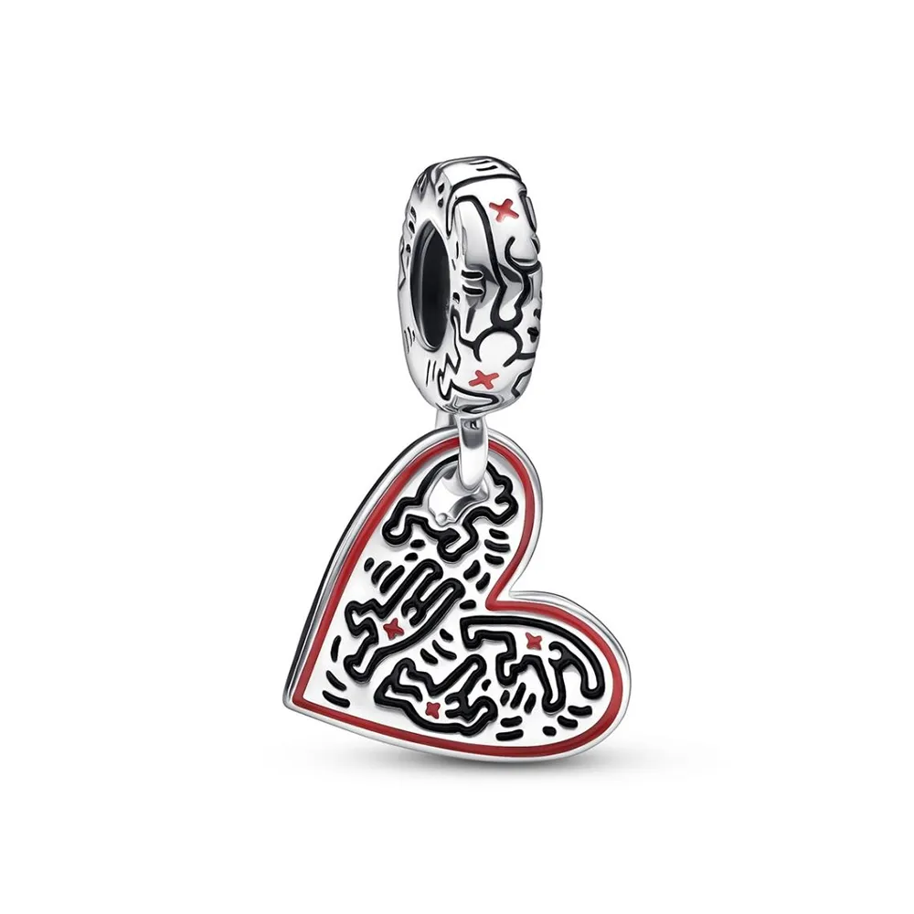 Keith Haring™ x Pandora Line Art People Heart Hengende Charm - 792215C01