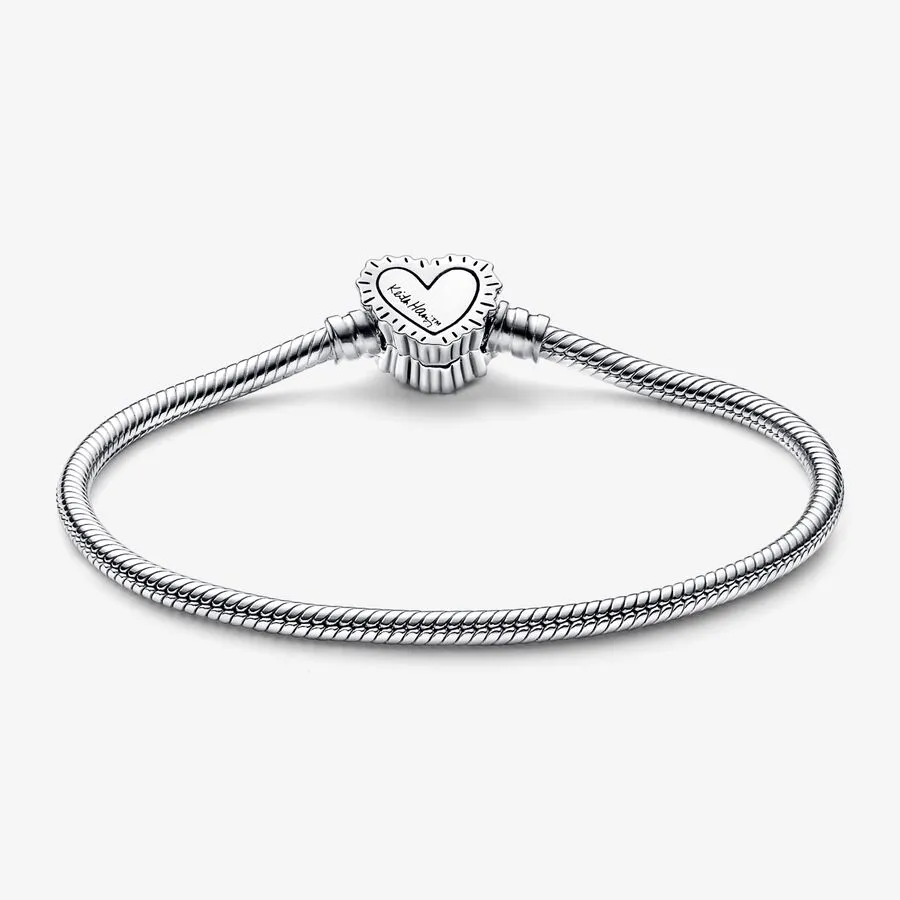 Keith Haring™ x Pandora Moments Radiant Heart Slangekjedearmbånd​ - 592217C01