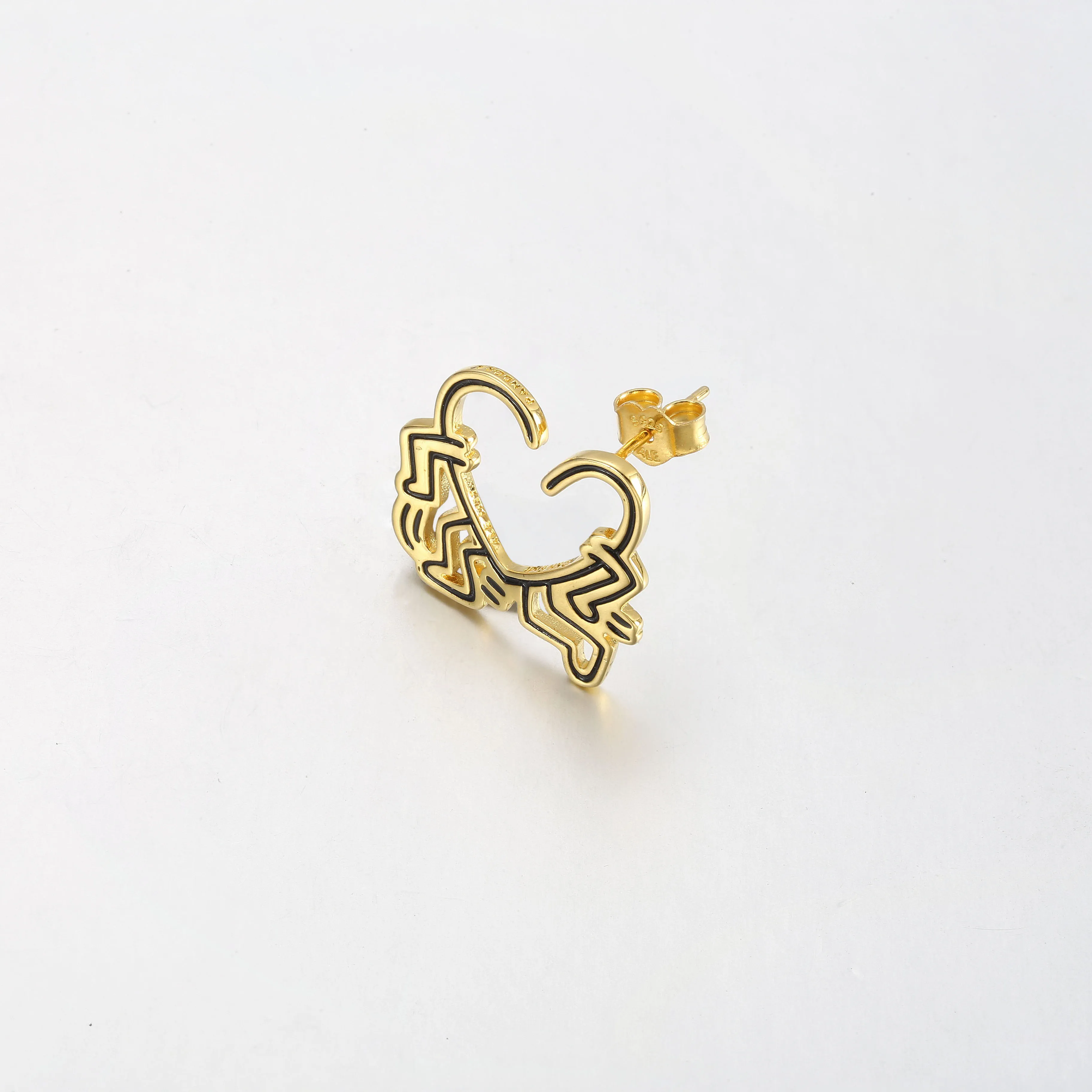 Keith Haring™ x Pandora Walking Heart Stud Earring - 262221C01