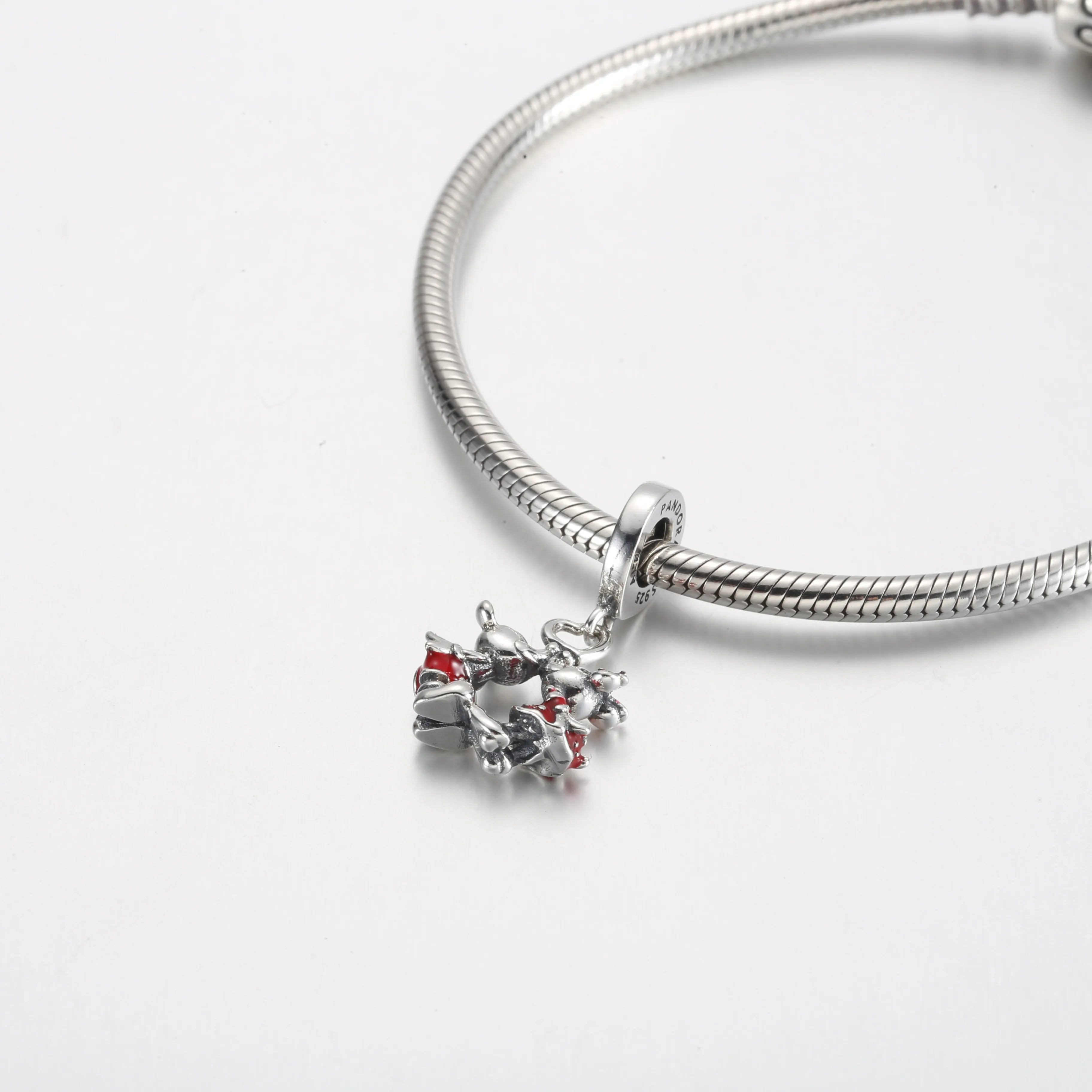 Pandora Disney Mikke Mus og Minni Mus Kyss Hengende Charm - 790075C01