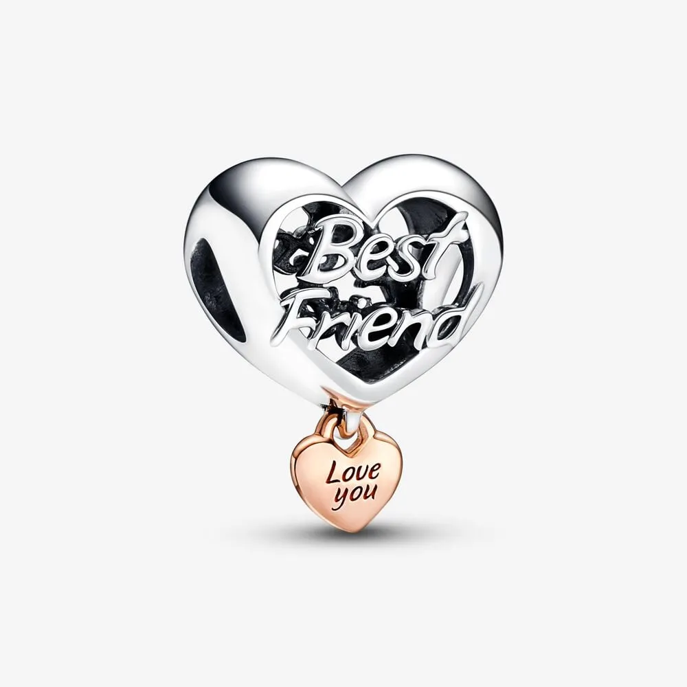 Pandora Elsk din beste venn Hjerteformet Charm - 782243C00