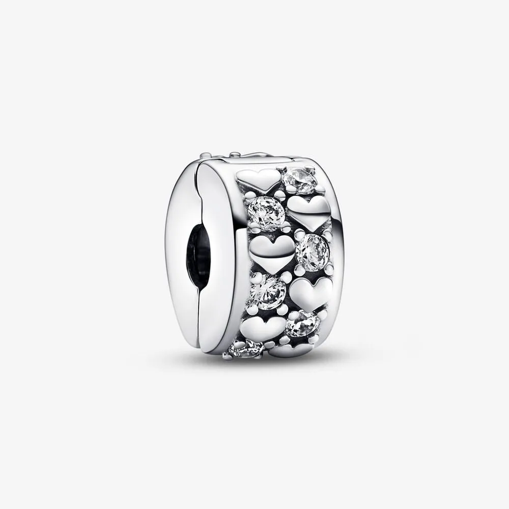 pandora evighetshjerter funklende klemmecharm 792235c01