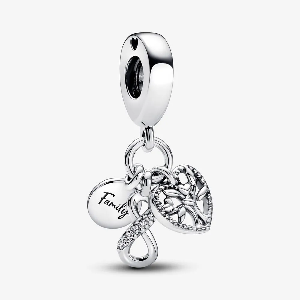 pandora familie for alltid trippel hengende charm 792201c01