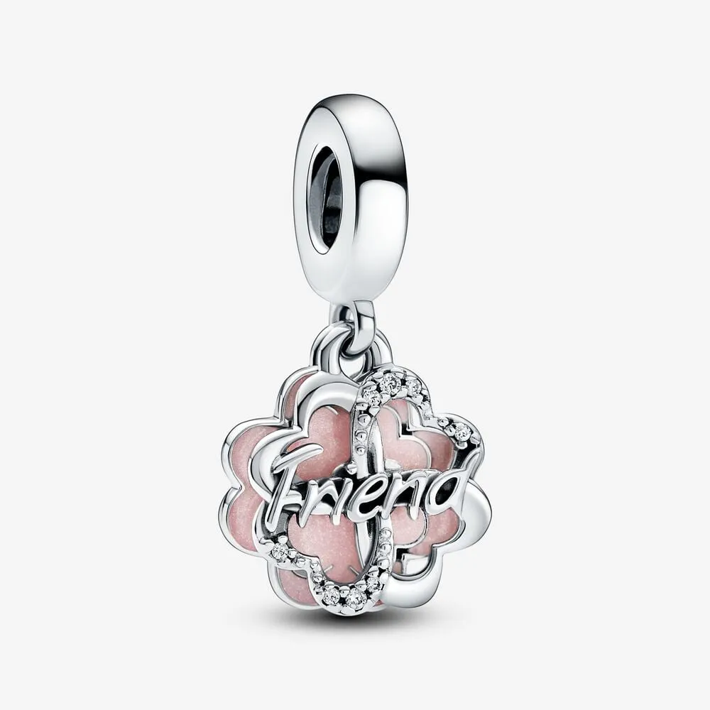 Pandora Firkløver Vennskap Dobbel Hengende Charm - 792245C01