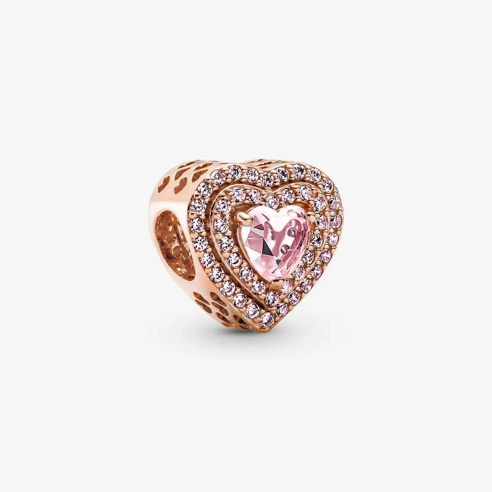 Pandora Funklende Flatt Hjerte Charm - 789218C01