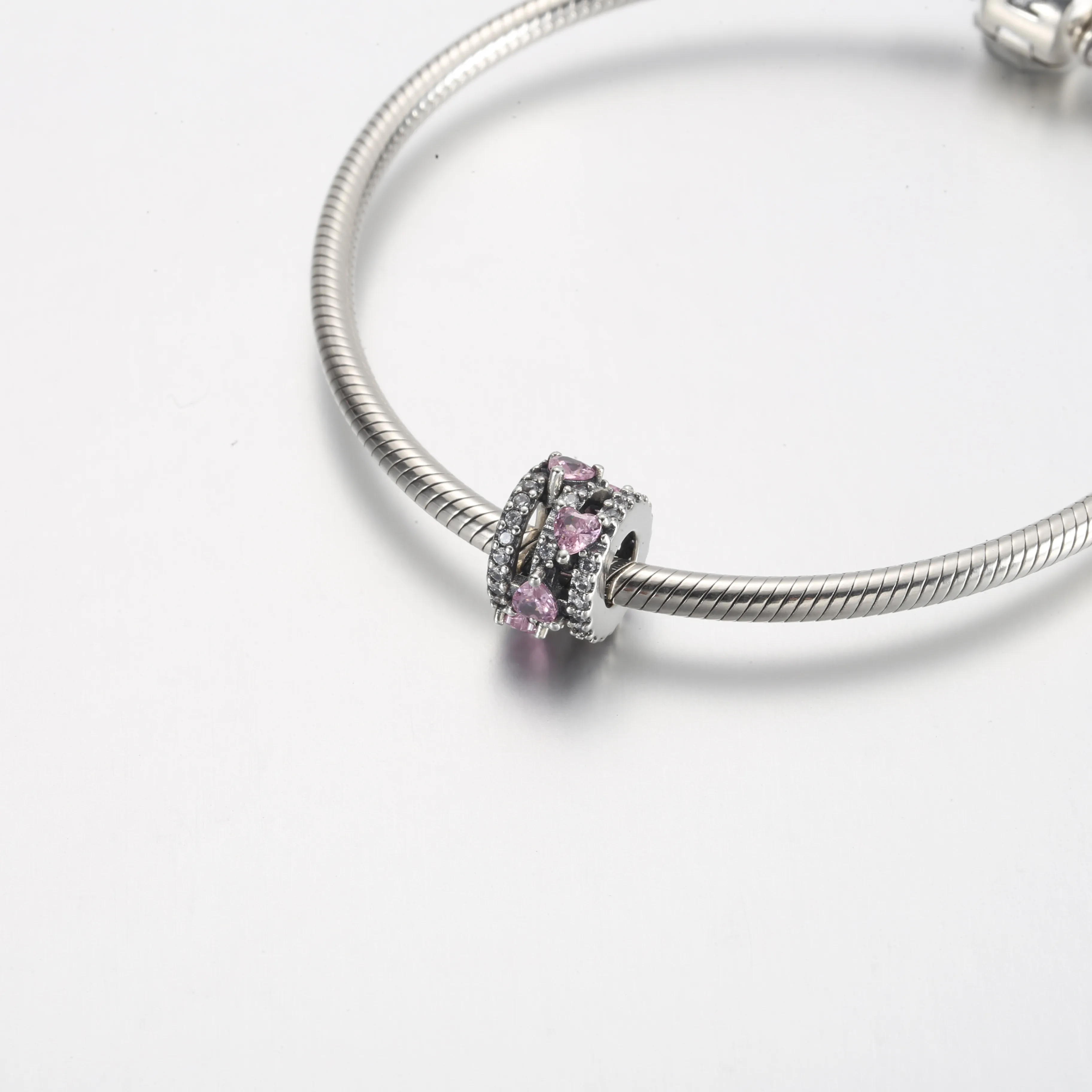 Pandora Funklende Trippel Halo Hjerter Charm - 791161C01