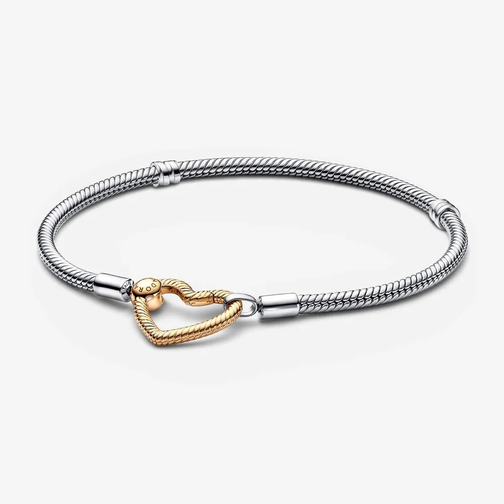 Pandora Moments Heart Closure Snake Chain Bracelet - 569539C00