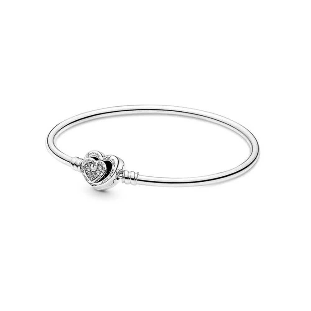 Pandora Moments Sammenflettede Evighet Hjerter Klemme Bangle - 591064C01