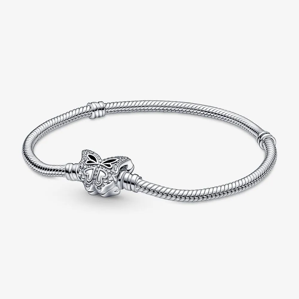 Pandora Moments Butterfly Clasp Snake Chain Bracelet - 590782C01