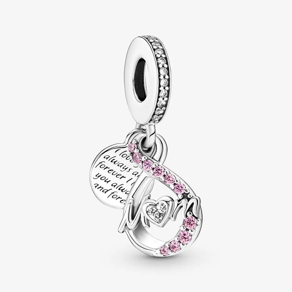 Pandora Mor Evighet Pavé Dobbel Hengende Charm - 791468C01