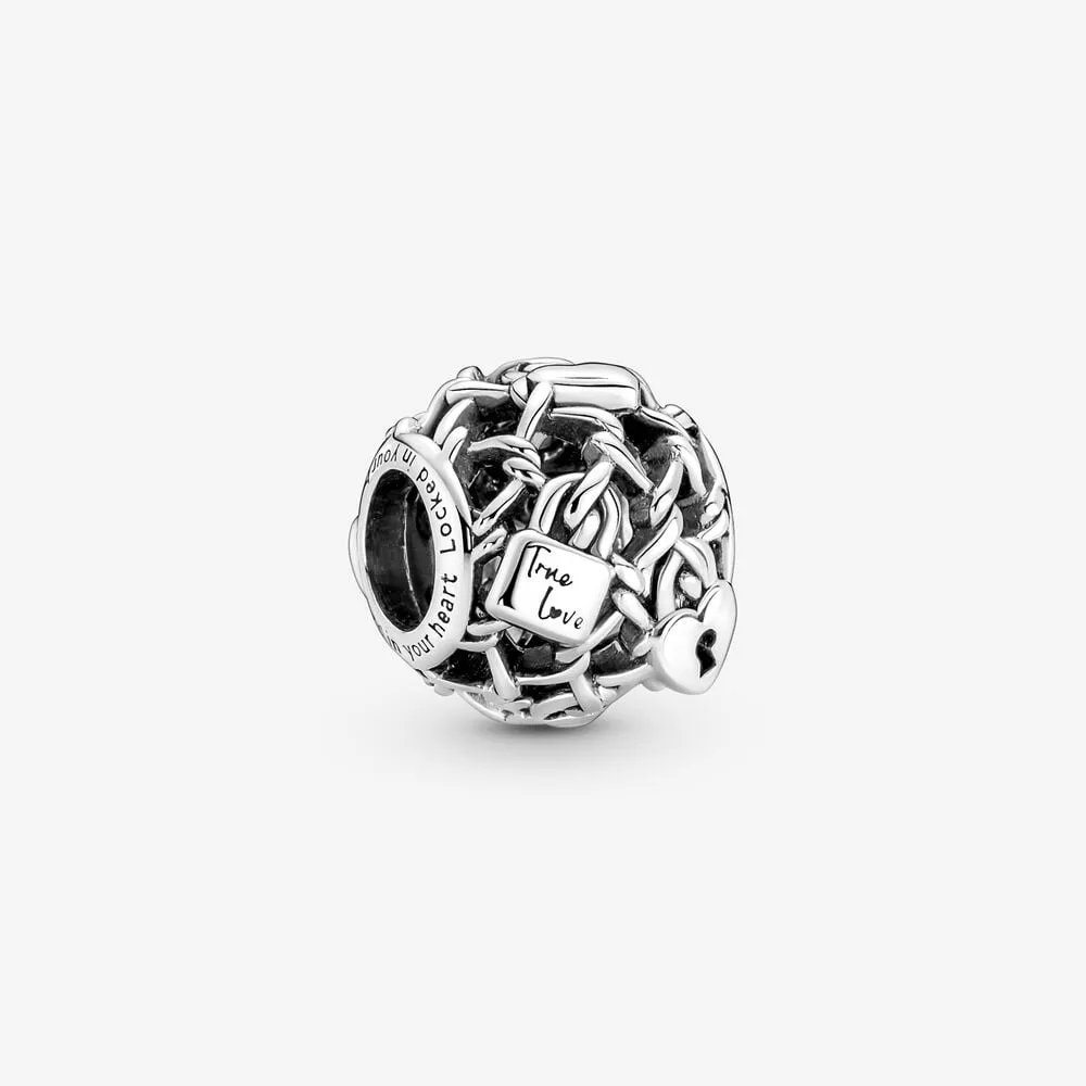 pandora openwork kjedeledd hengelås charm 790071c00