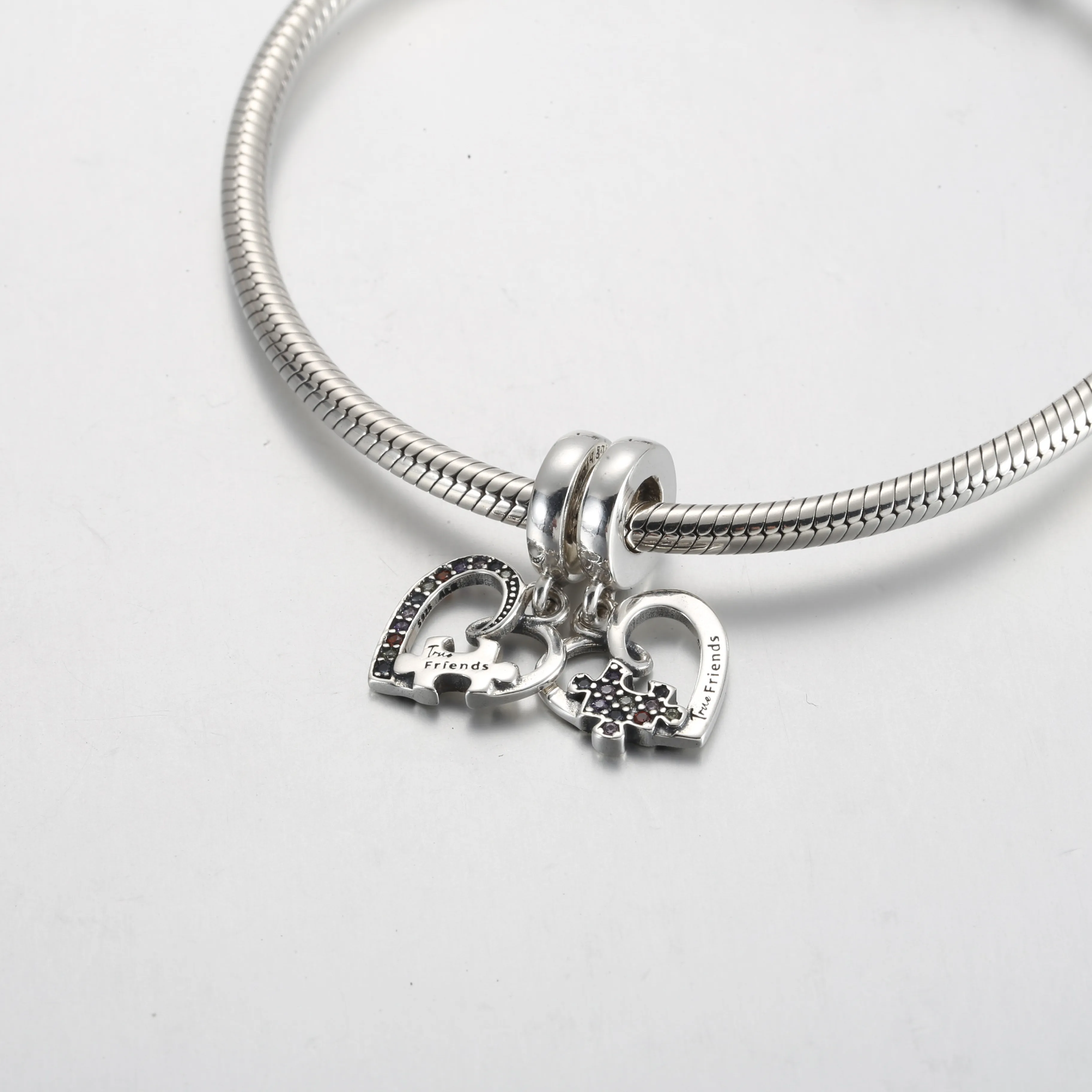 Pandora Puslespill Hjerter Delbart Vennskap Hengende Charm - 792239C01