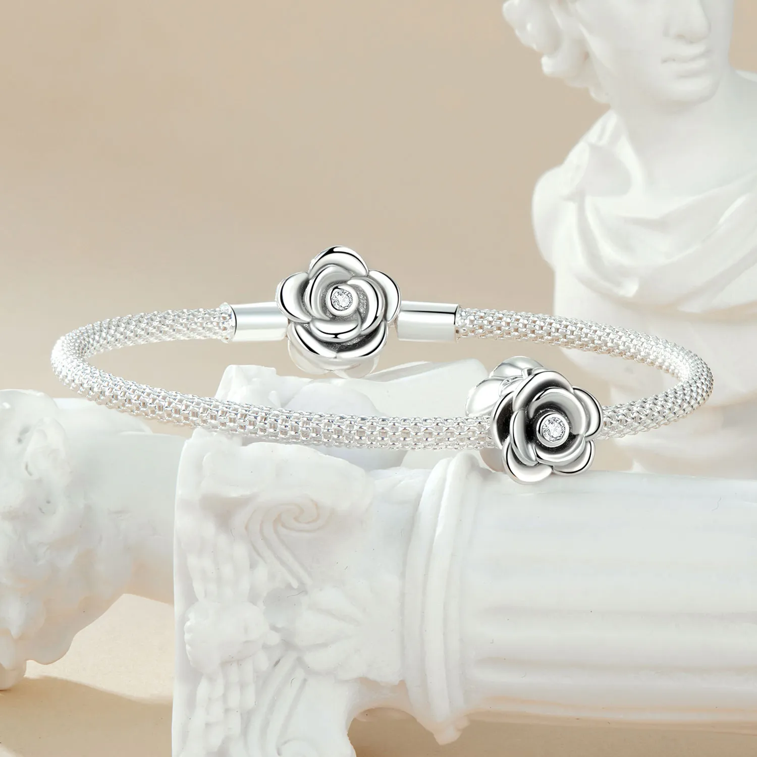 PANDORA Style Rose tredimensjonal sjarm - SCC2705