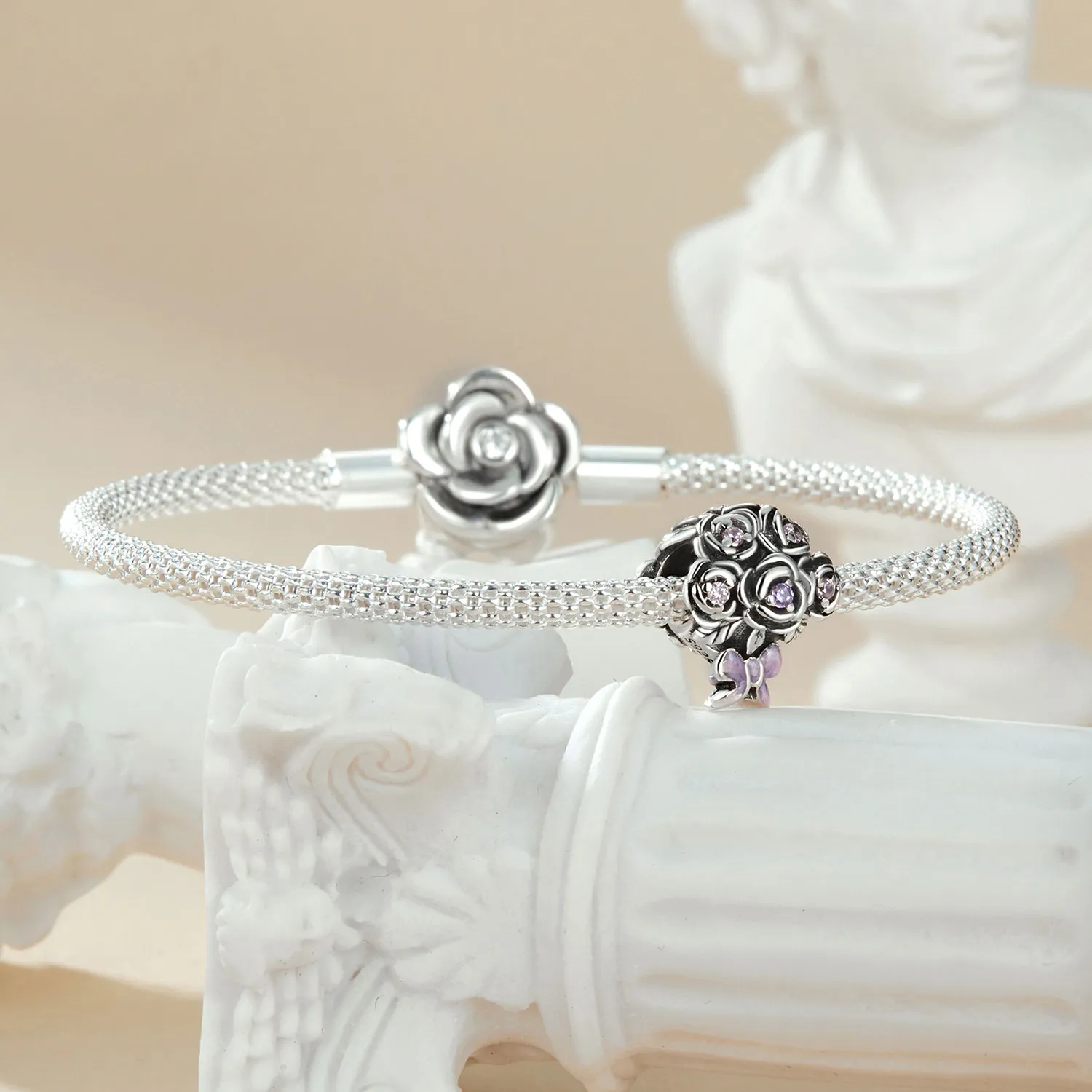 Rosebukett i PANDORA-stil - SCC2704