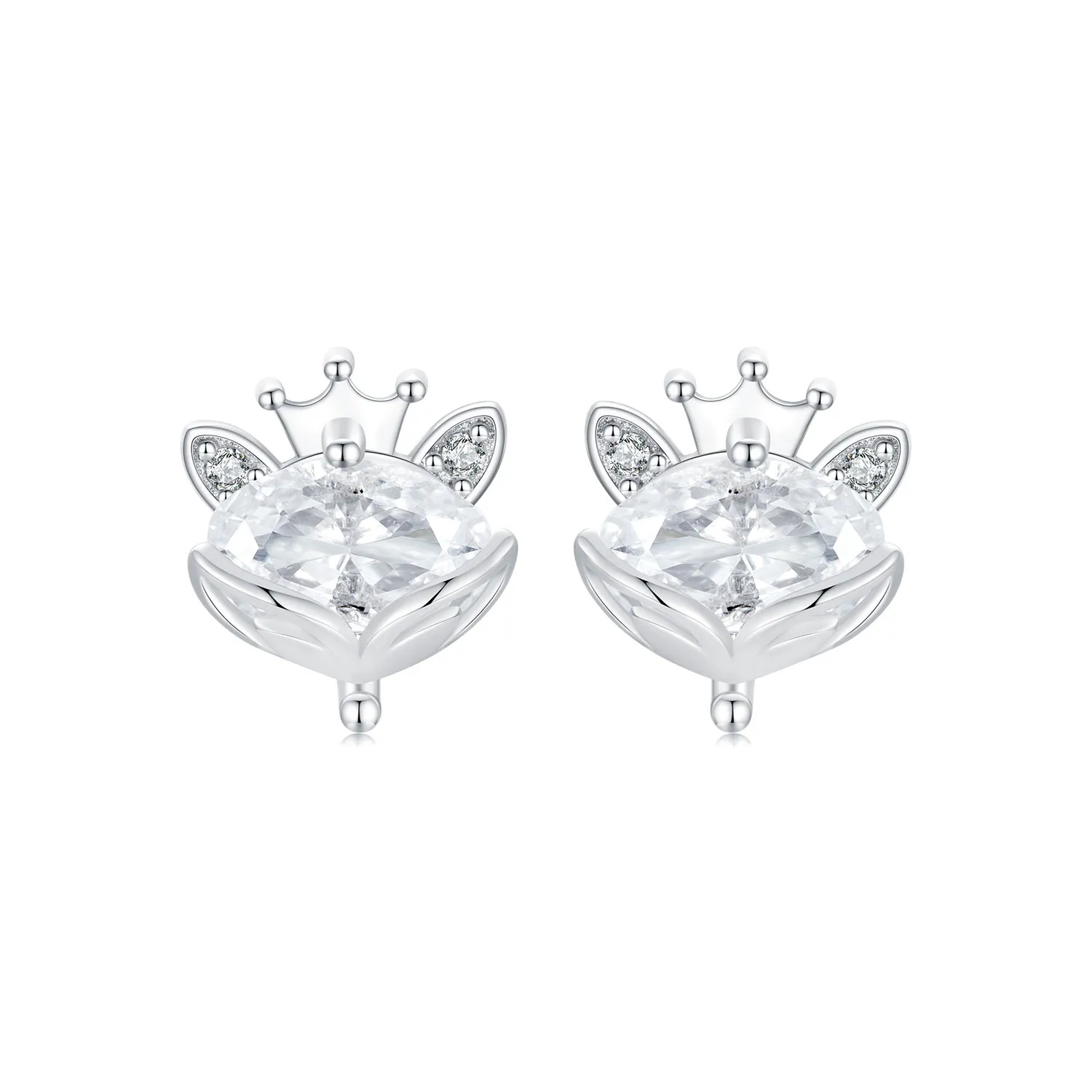 PANDORA Style Crown Fox Princess øredobber - SCE1708