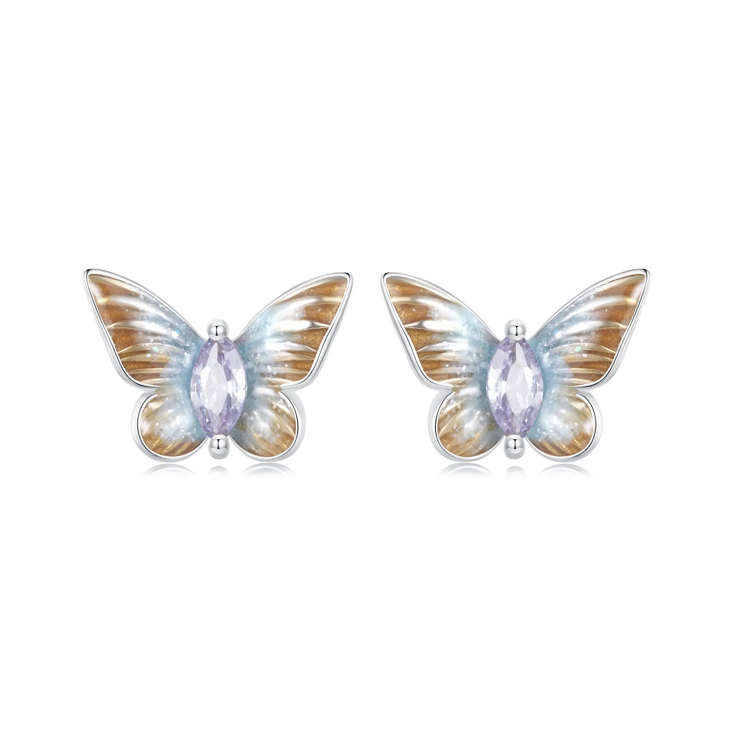 PANDORA Style Grasiøse Butterfly Stud øredobber - BSE993