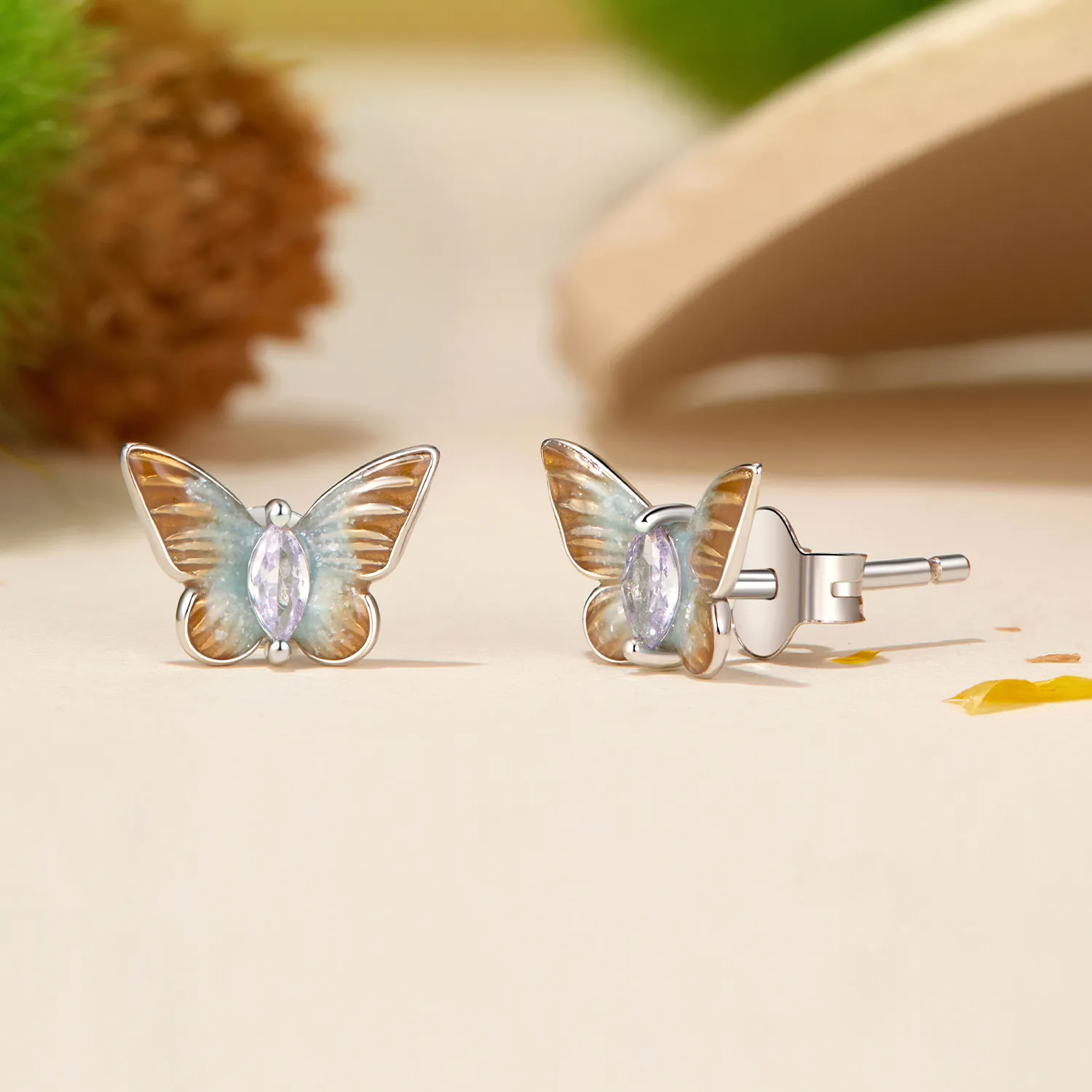 PANDORA Style Grasiøse Butterfly Stud øredobber - BSE993