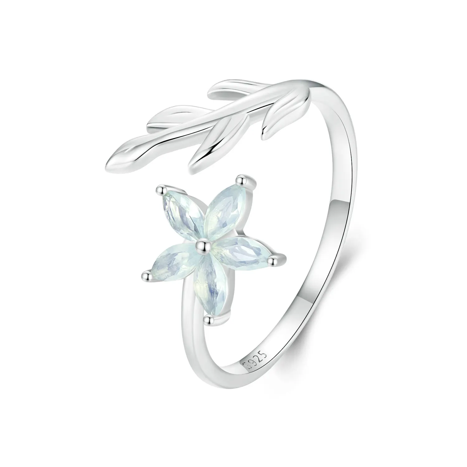 PANDORA Style Grønn Flower Åpen Ring - BSR533-E