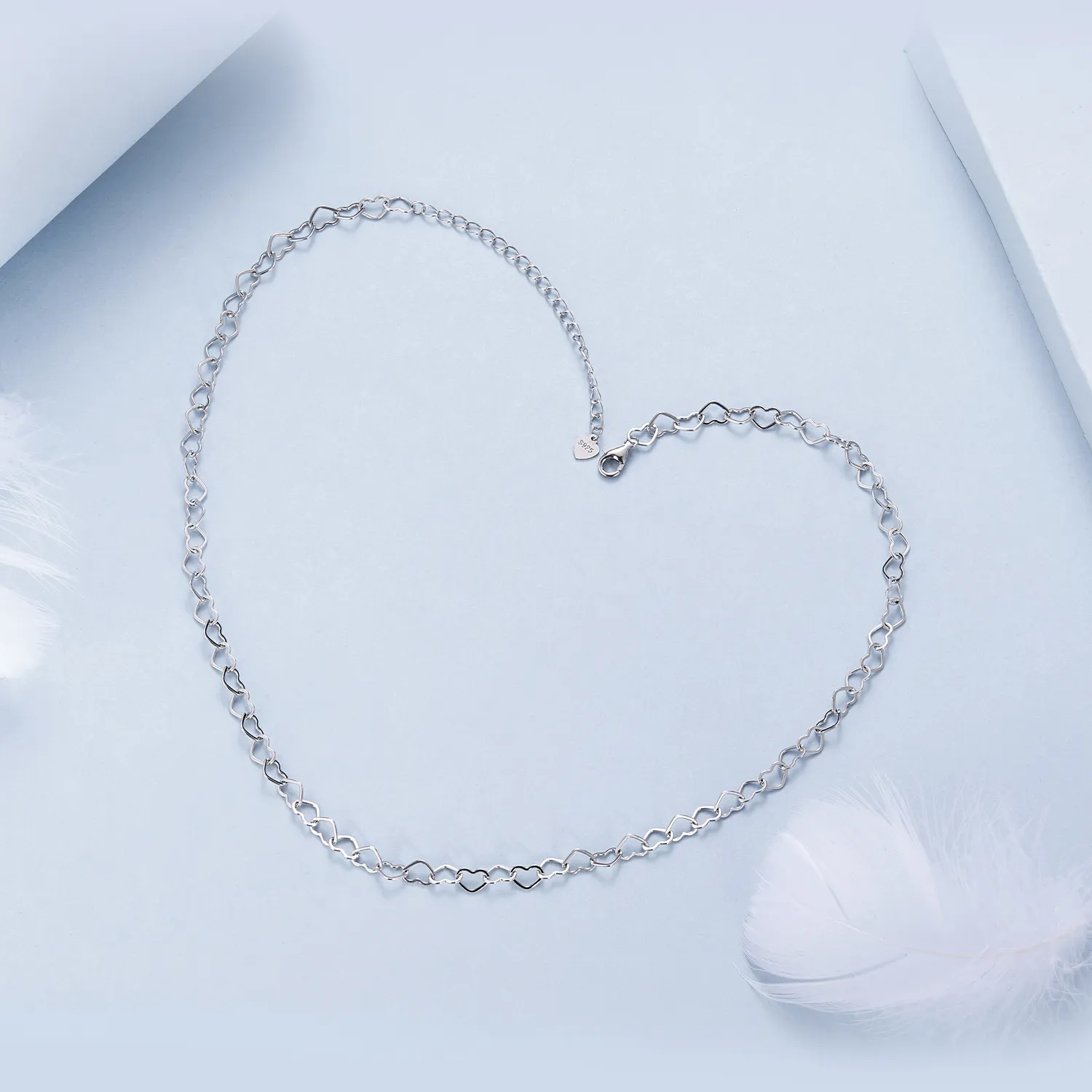 PANDORA Style Heart Chain Halskjede - BSA005