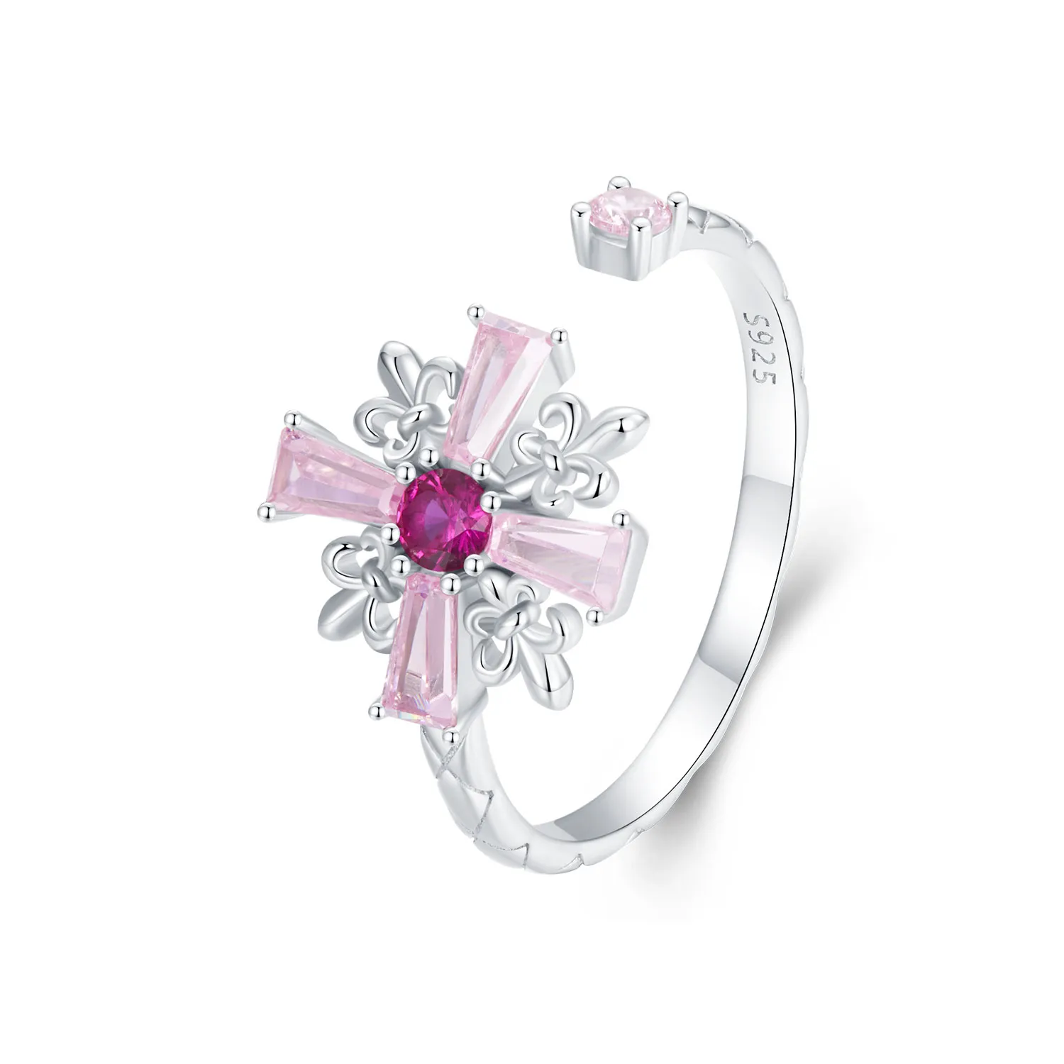 pandora style iris cross open ring bsr526 e