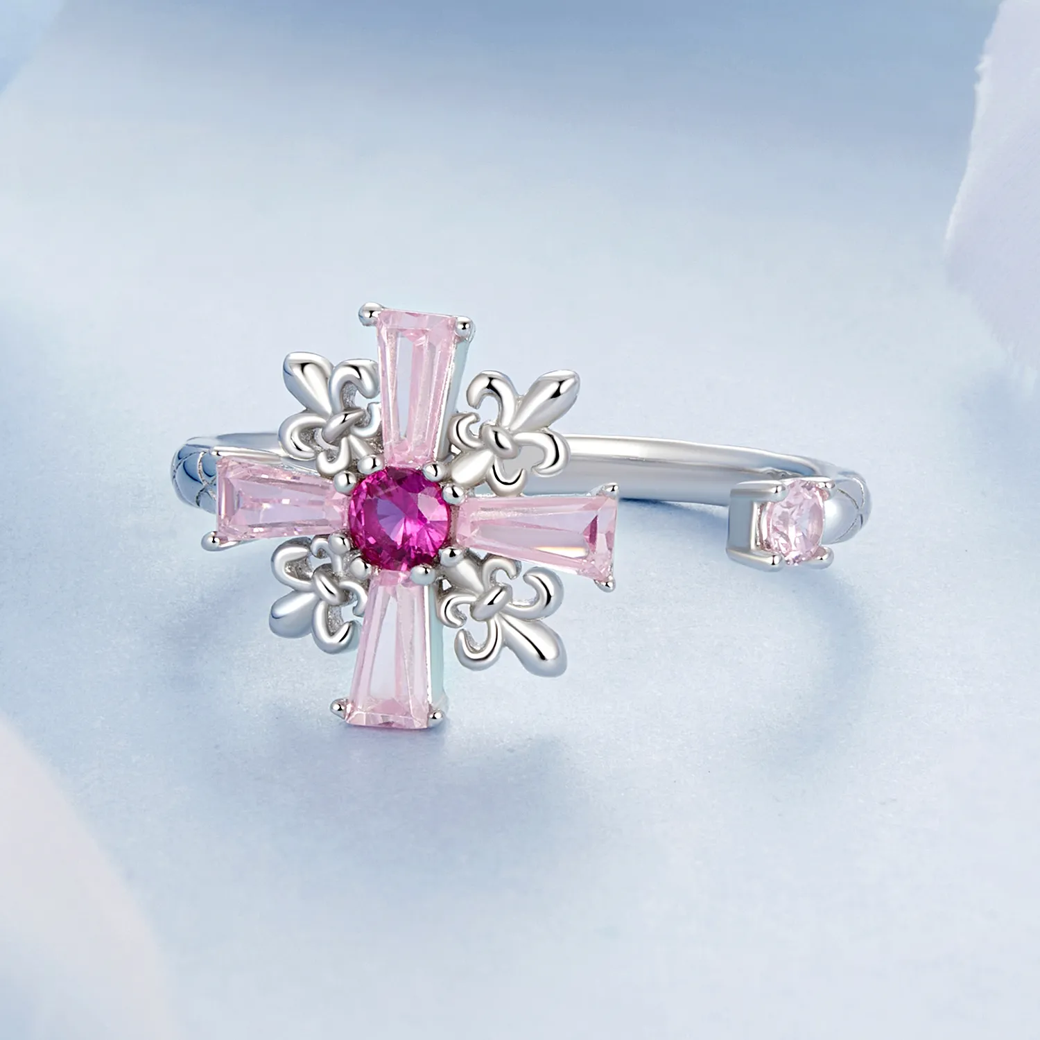 PANDORA Style Iris Cross Open Ring - BSR526-E