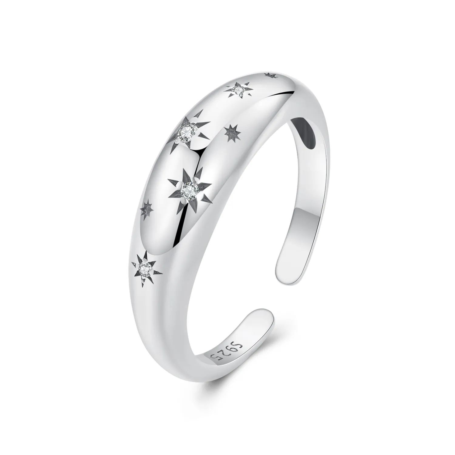 pandora style star open ring bsr547 e