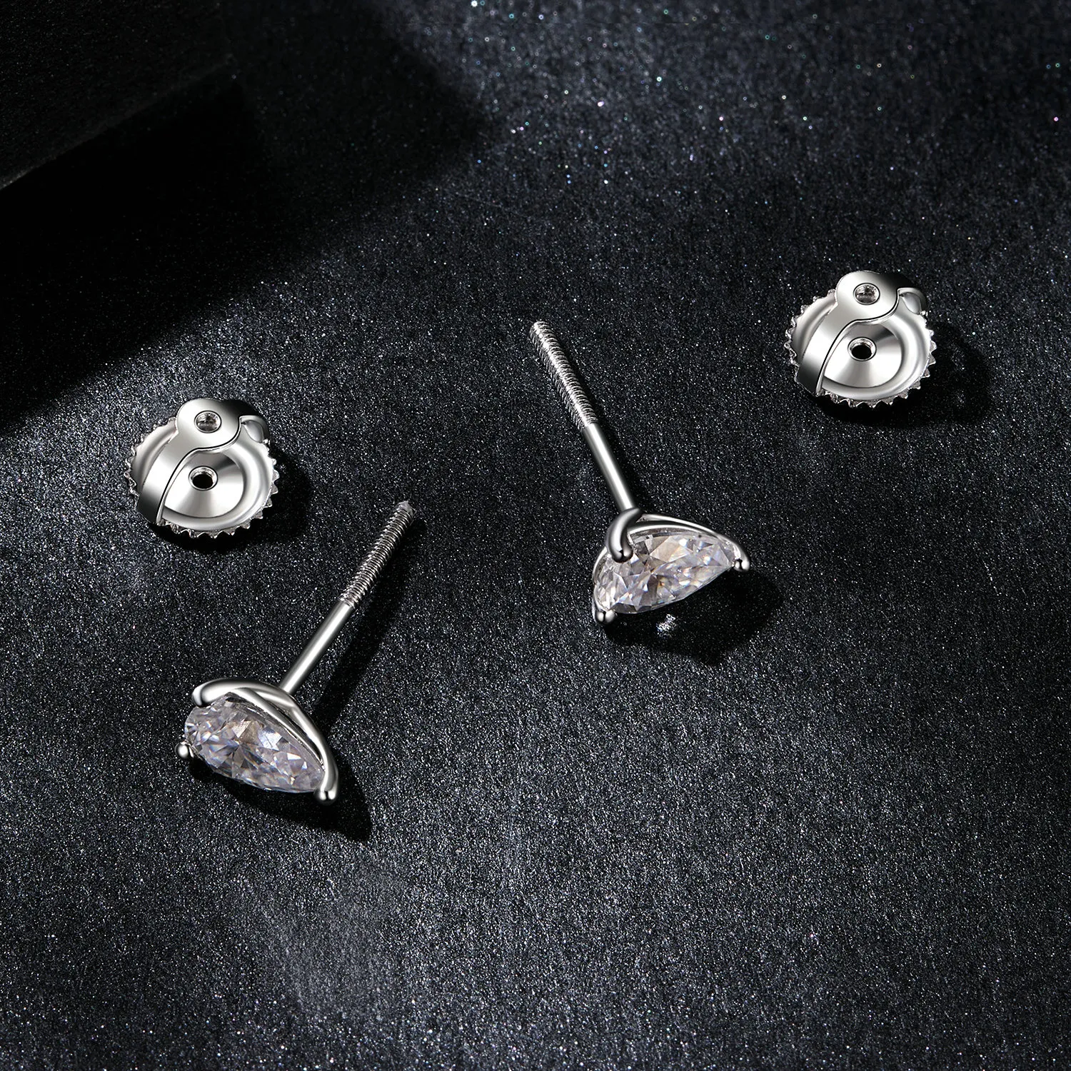 PANDORA Style Vanndråpe Moissanite øredobber (to sertifikater) - MSE049