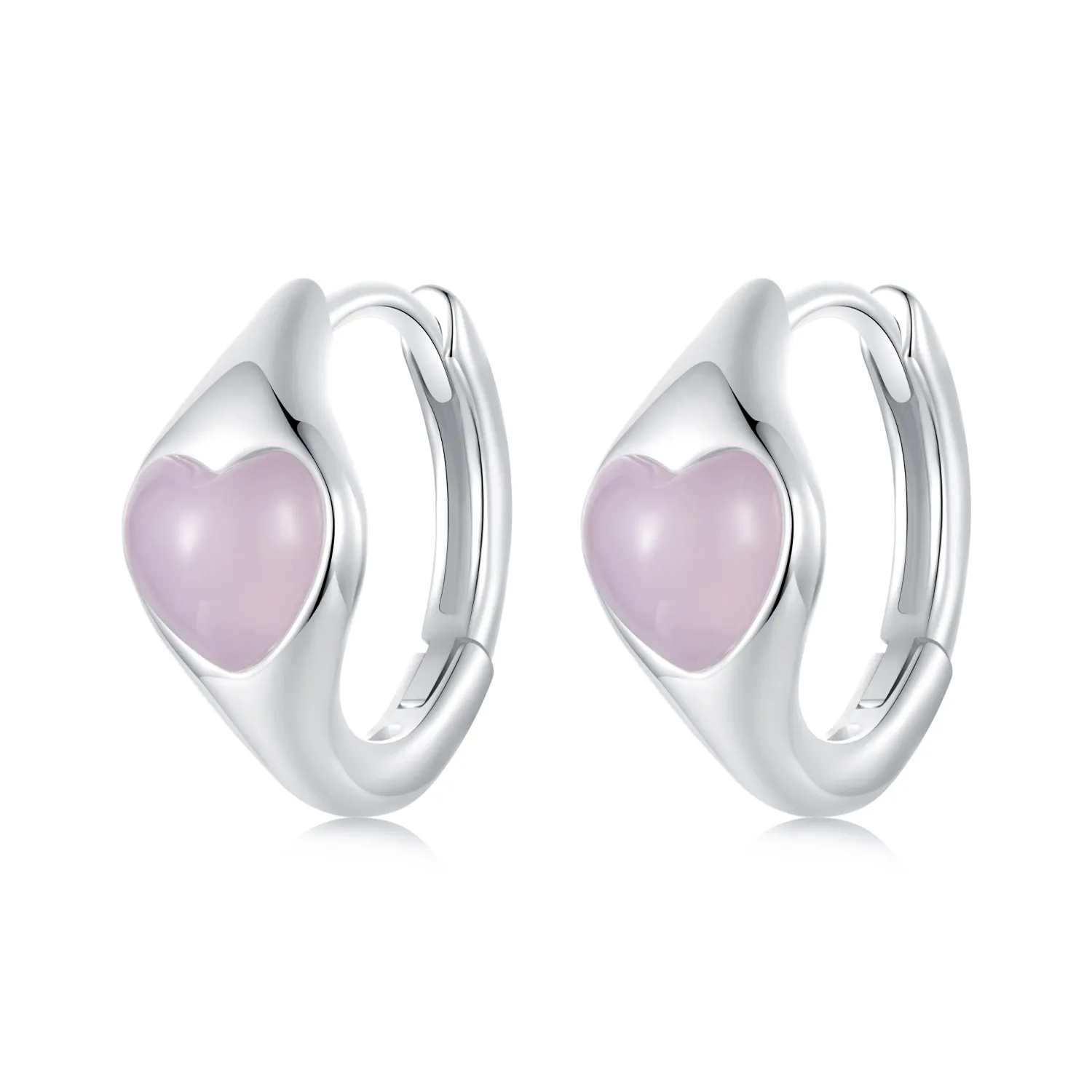 PANDORA Style Pink Heart Earrings - BSE1000