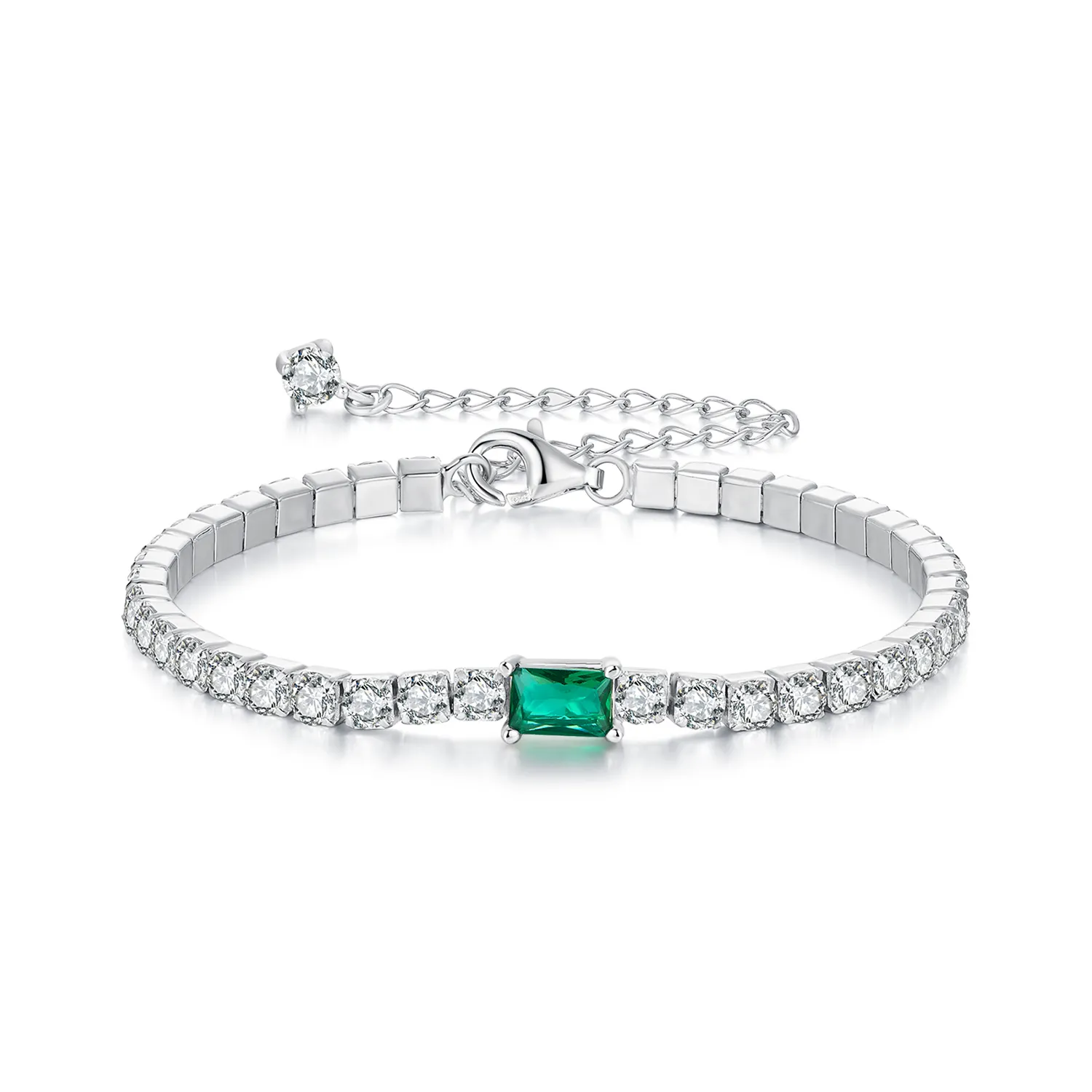 pandora style elegant emerald armbånd bsb179