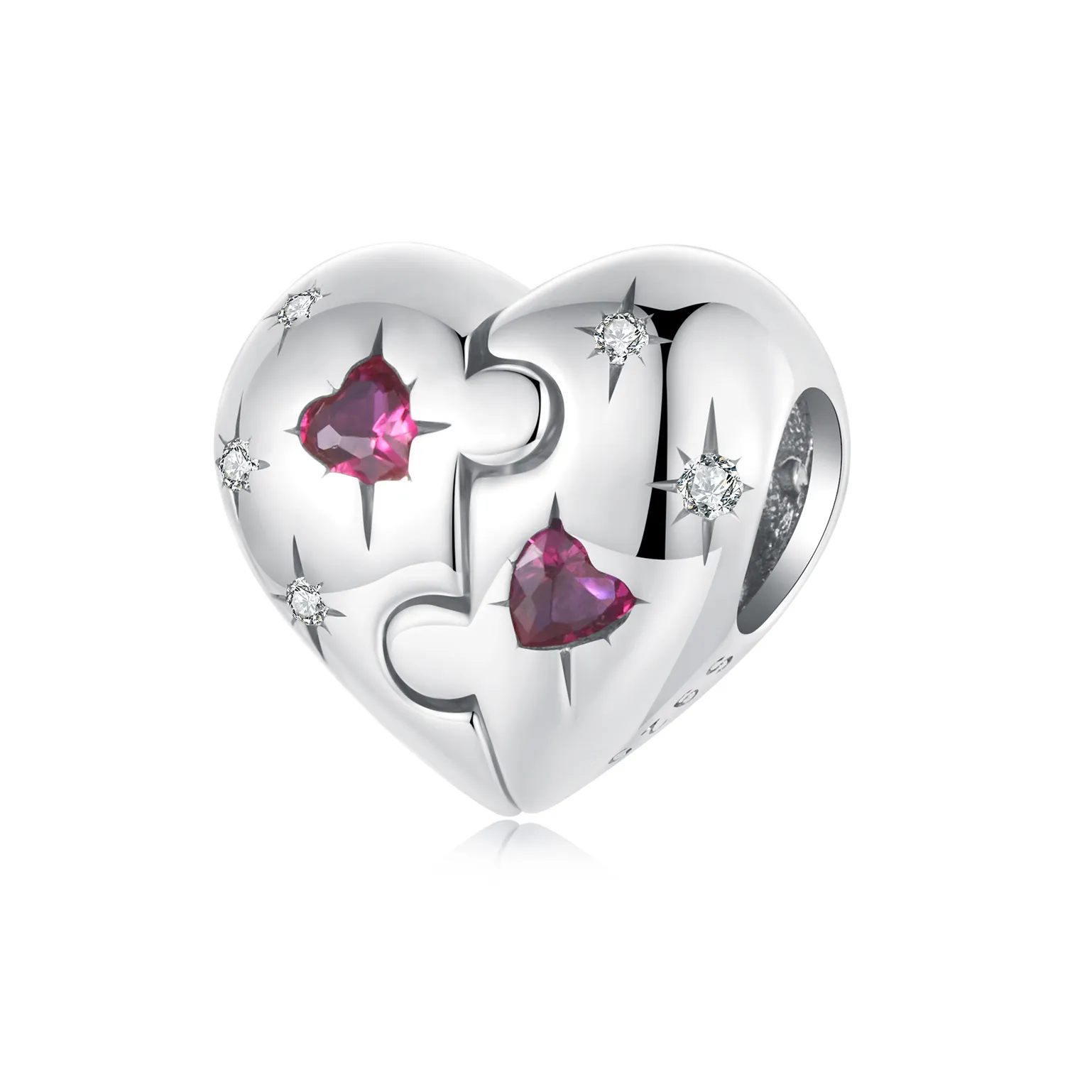 pandora style jigsaw hjerte sjarm scc2775