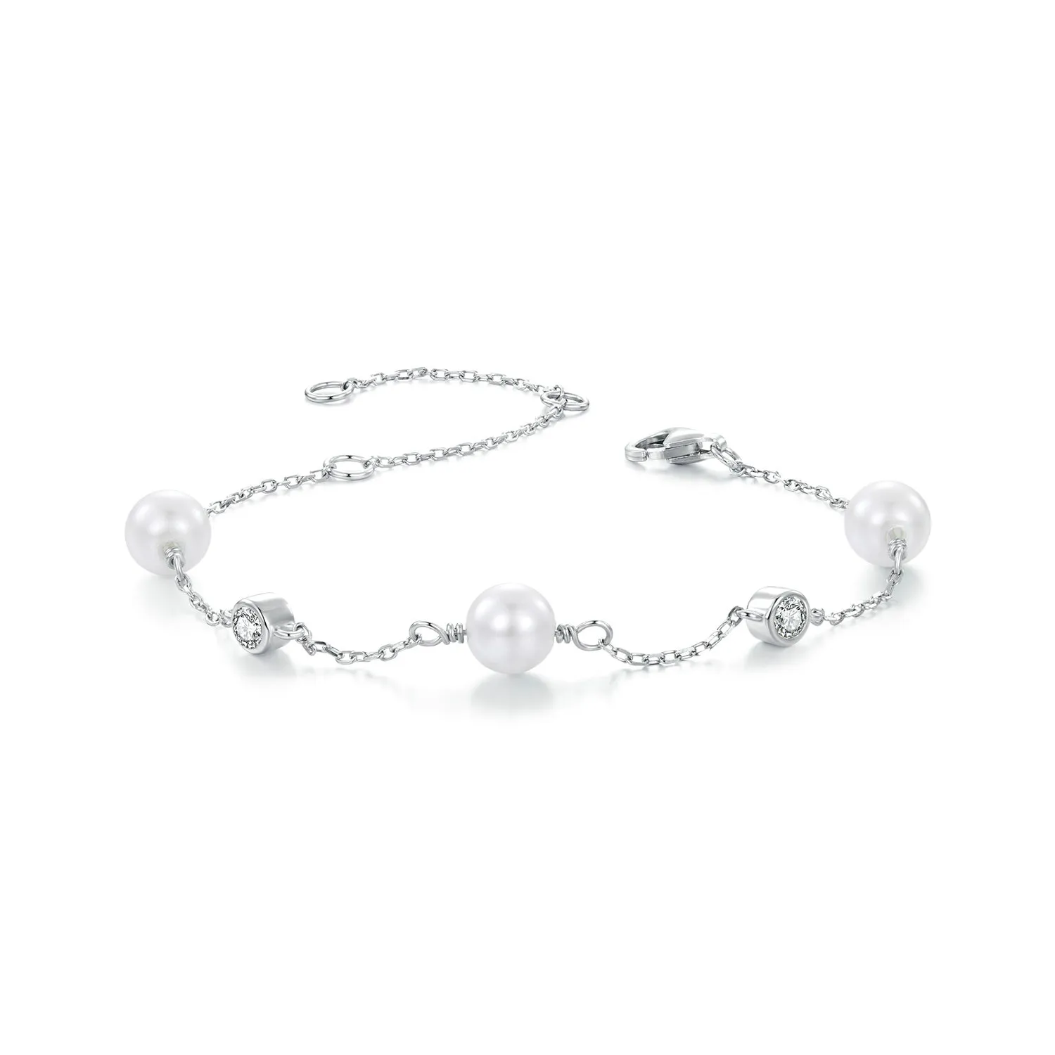 PANDORA Style Sea Rhythm 0.1ct armbånd (med ett sertifikat) - MSB017