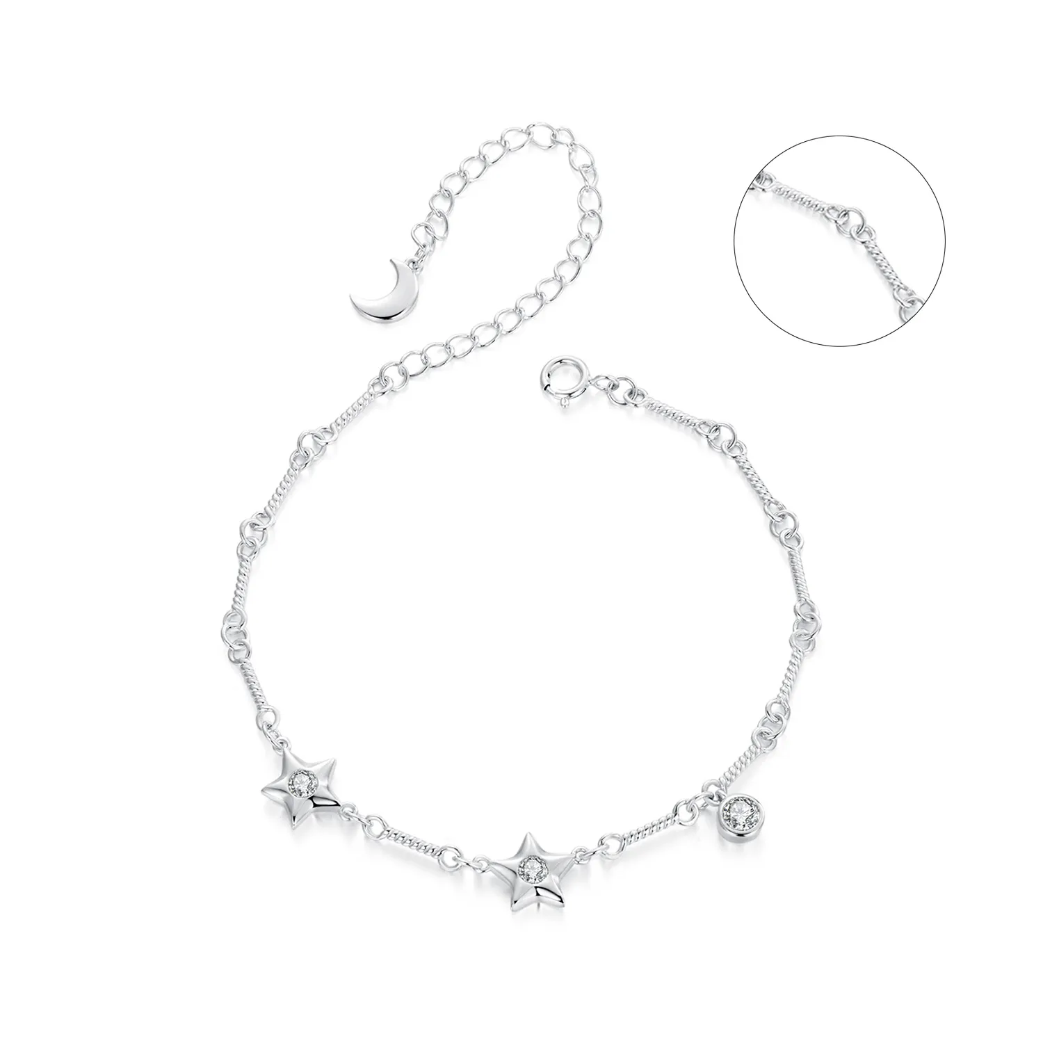 pandora style star armbånd scb278