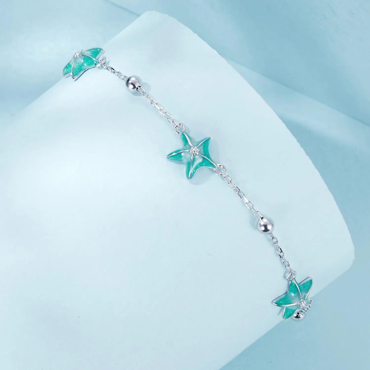 PANDORA Style Starfish Teal Armbånd - SCB276