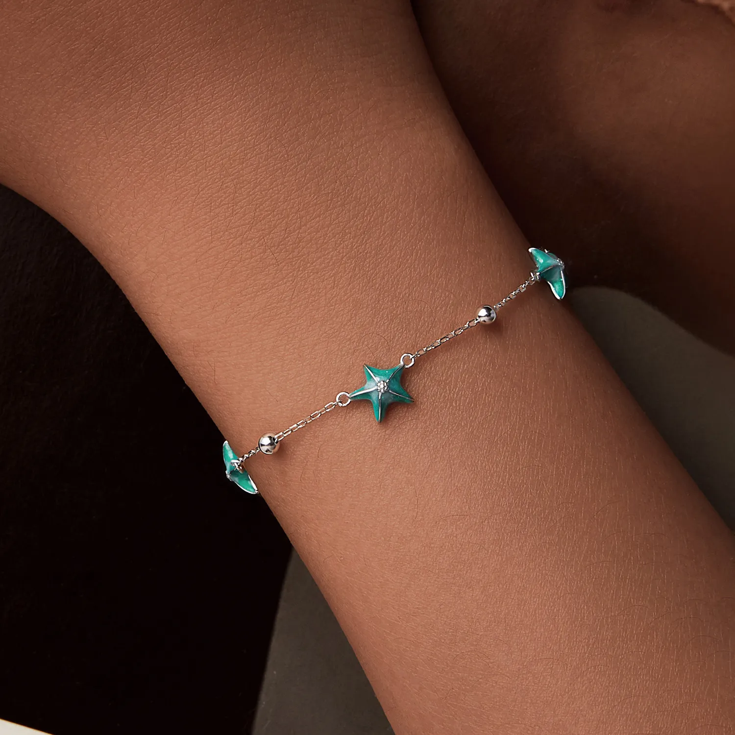 PANDORA Style Starfish Teal Armbånd - SCB276