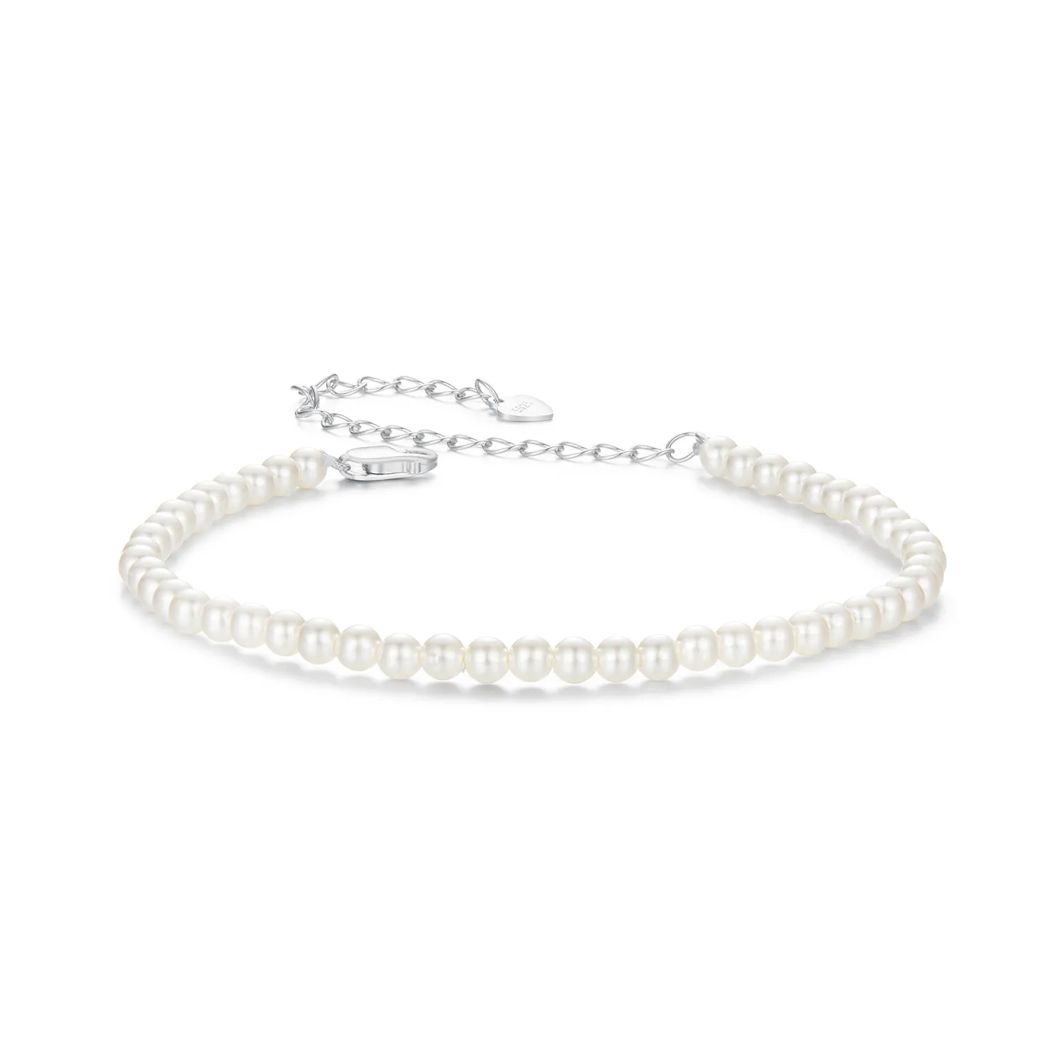 pandora style australian white pearl armbånd scb280