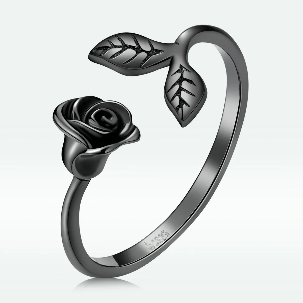 PANDORA Style Black Rose Open Ring - BSR239