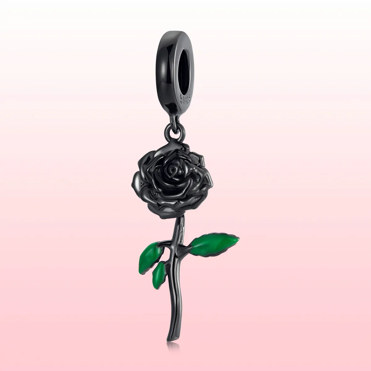 PANDORA Style Black Rose Pendel - BSC584