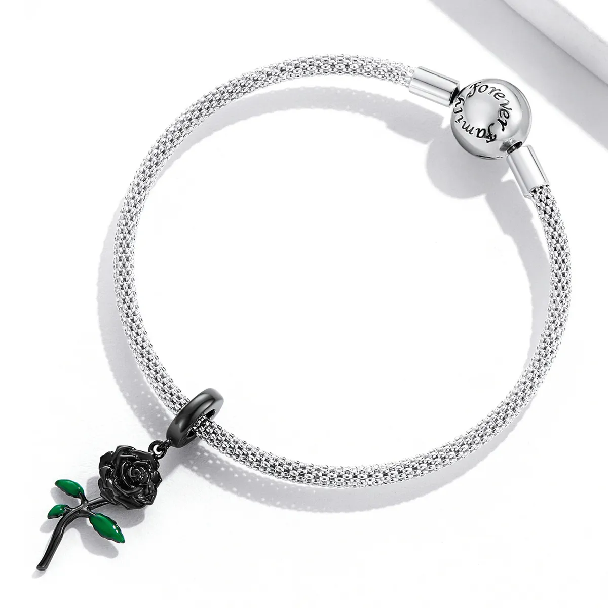 PANDORA Style Black Rose Pendel - BSC584