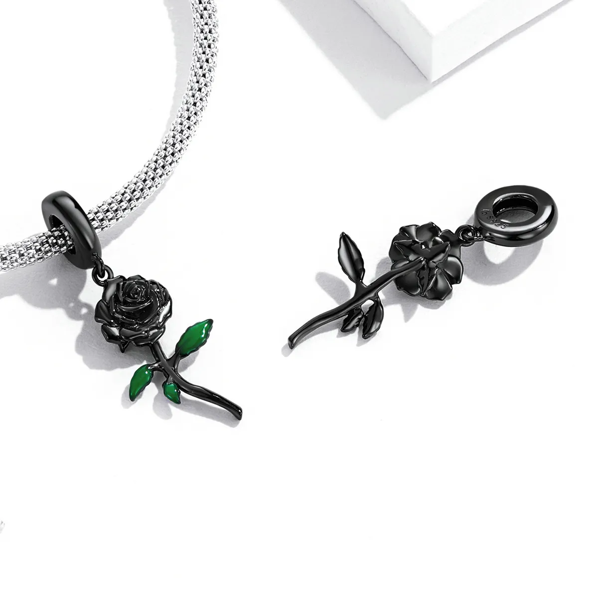 PANDORA Style Black Rose Pendel - BSC584