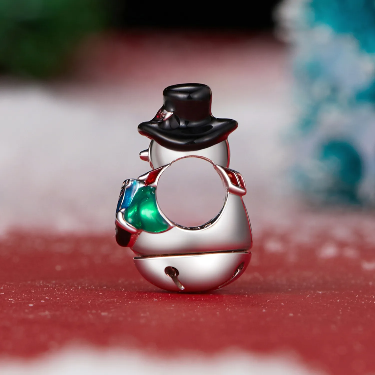 PANDORA Style Christmas Bell Snowman Beads - SCC2913