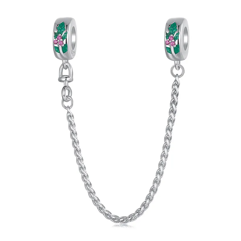 PANDORA Style Christmas Holly Safety Chain - SCC2918