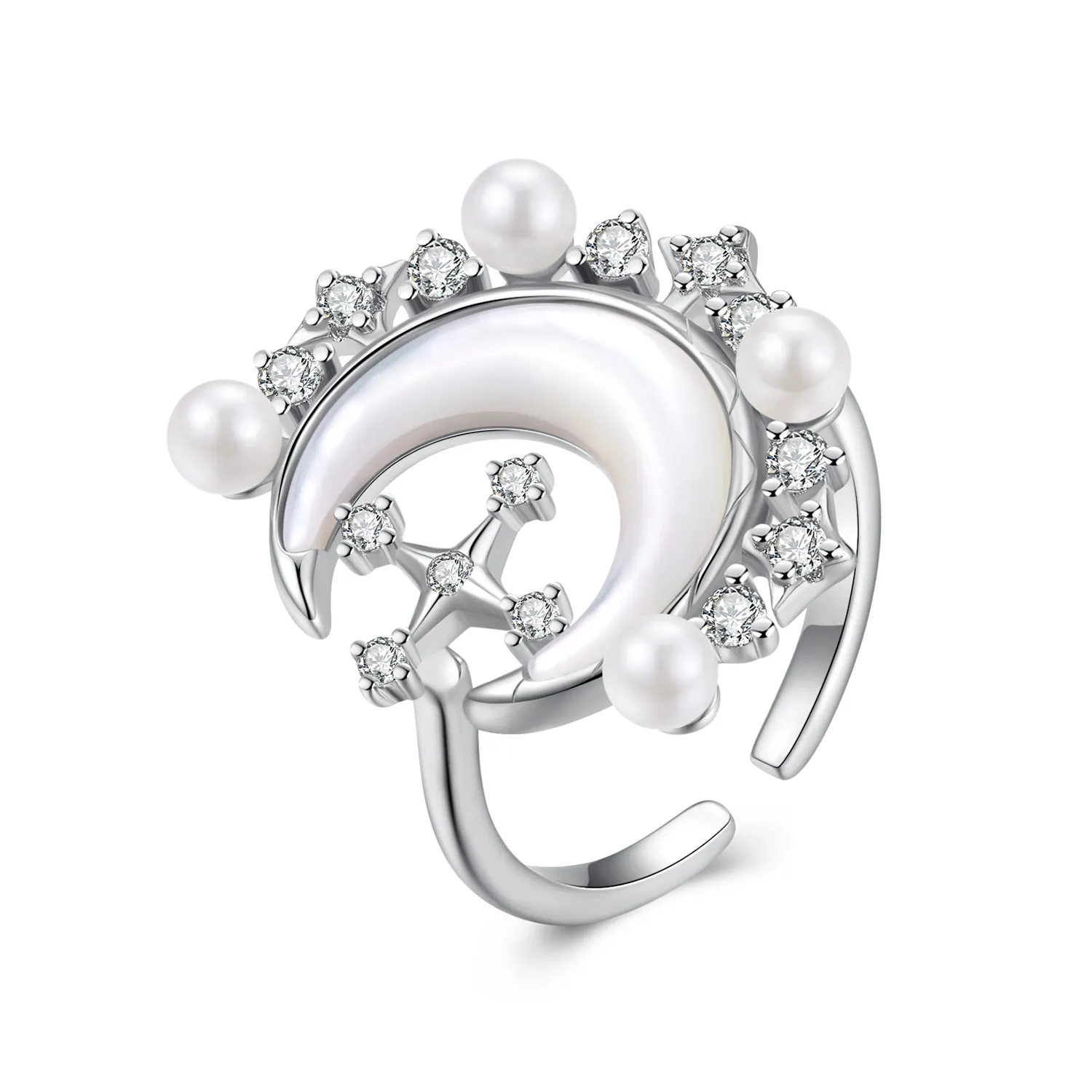 PANDORA Style Crescent Moon Ring - YIR243-E